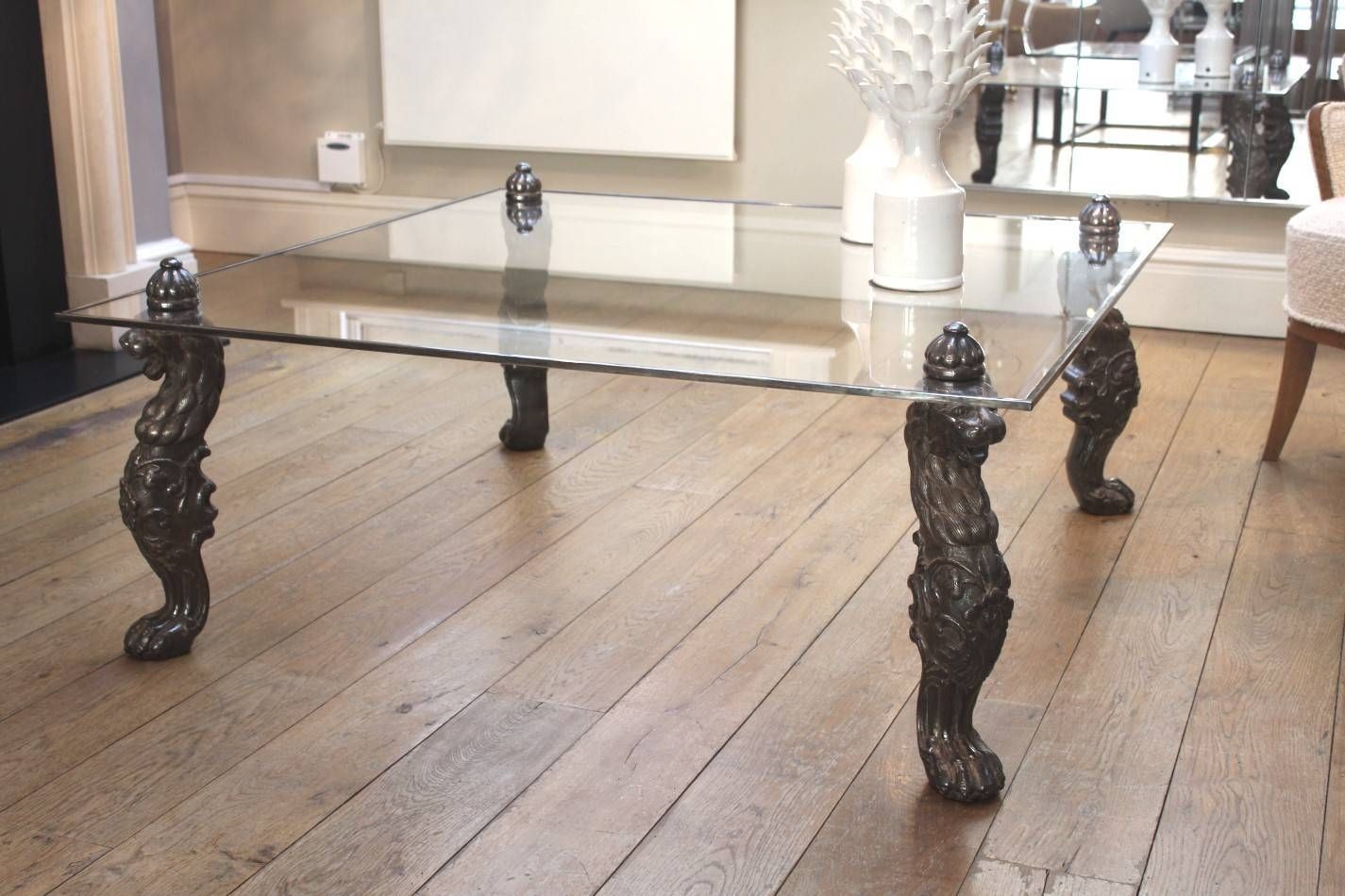 Early 20th Century Colonial Coffee Table With Lion Supports Pertaining To Colonial Coffee Tables (View 29 of 30)