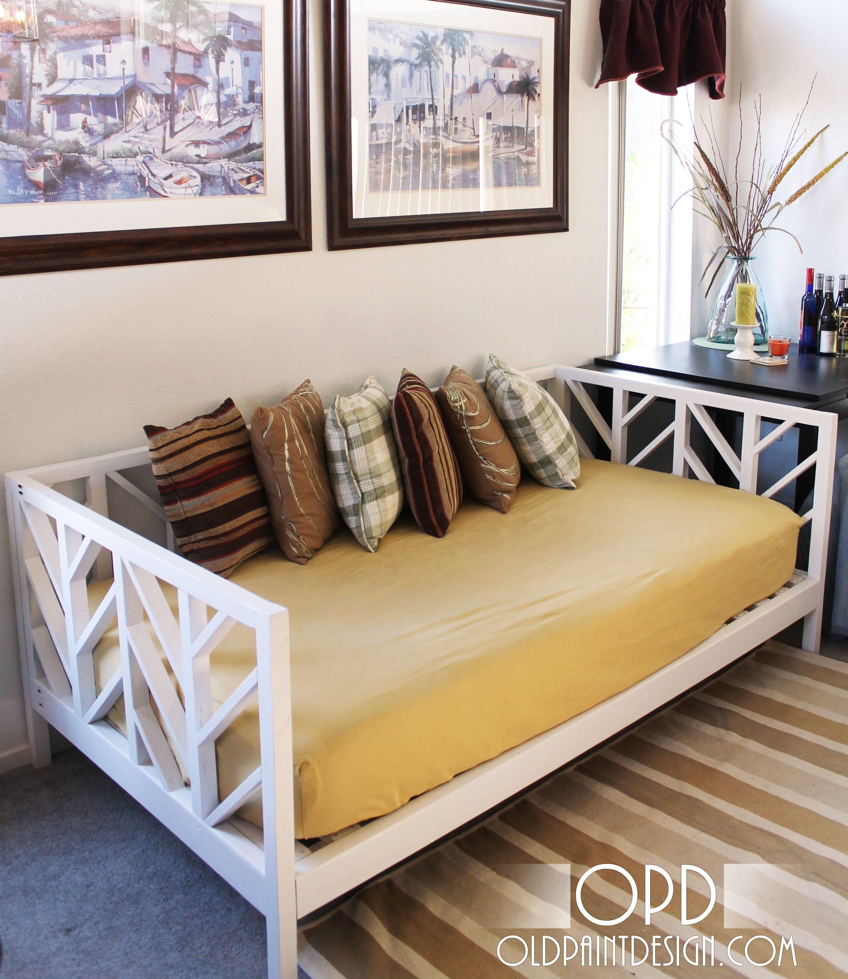 Easy Wood Bench Plans Diy Daybed To Build Pics On Charming Simple Pertaining To Diy Sectional Sofa Frame Plans (View 29 of 30)