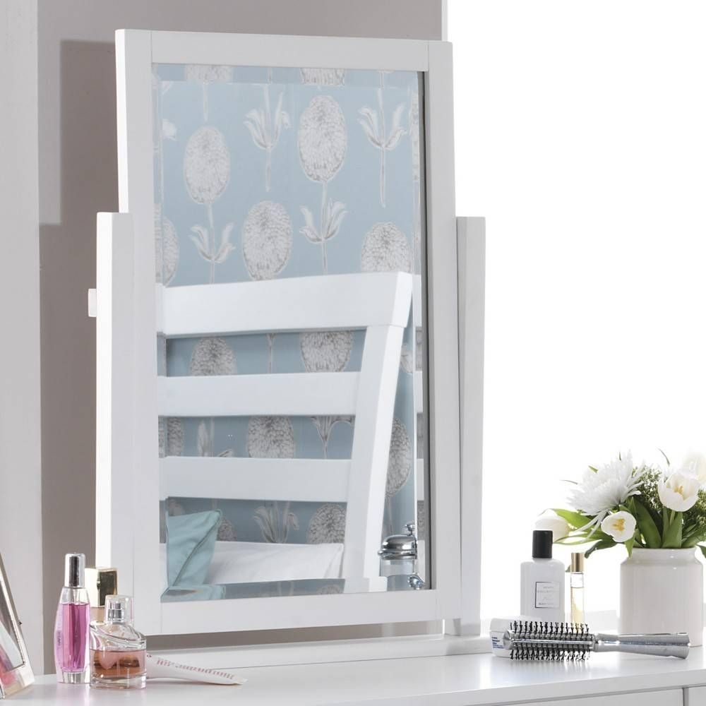 Edward Hopper White Dressing Table Mirror | Bedroom Furniture Direct In Dressing Table Mirrors (View 23 of 25)