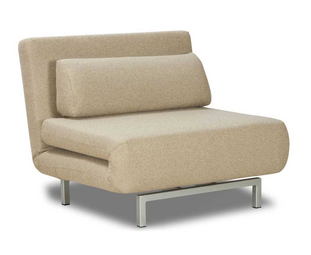 Elegant Single Sofa Bed Chair With Light Grey Color | Home Inside Single Chair Sofa Bed (Photo 1 of 30)