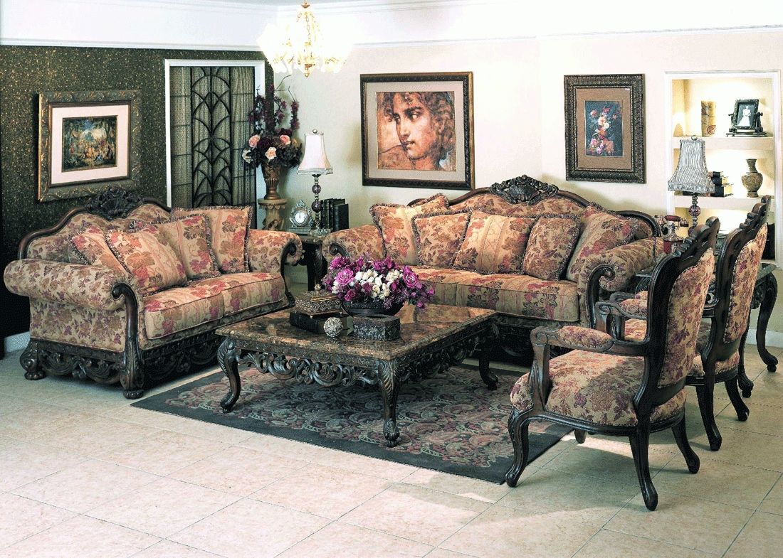 Ellianor Traditional Sofa Set Y23 | Traditional Sofas Pertaining To Traditional Fabric Sofas (View 17 of 30)