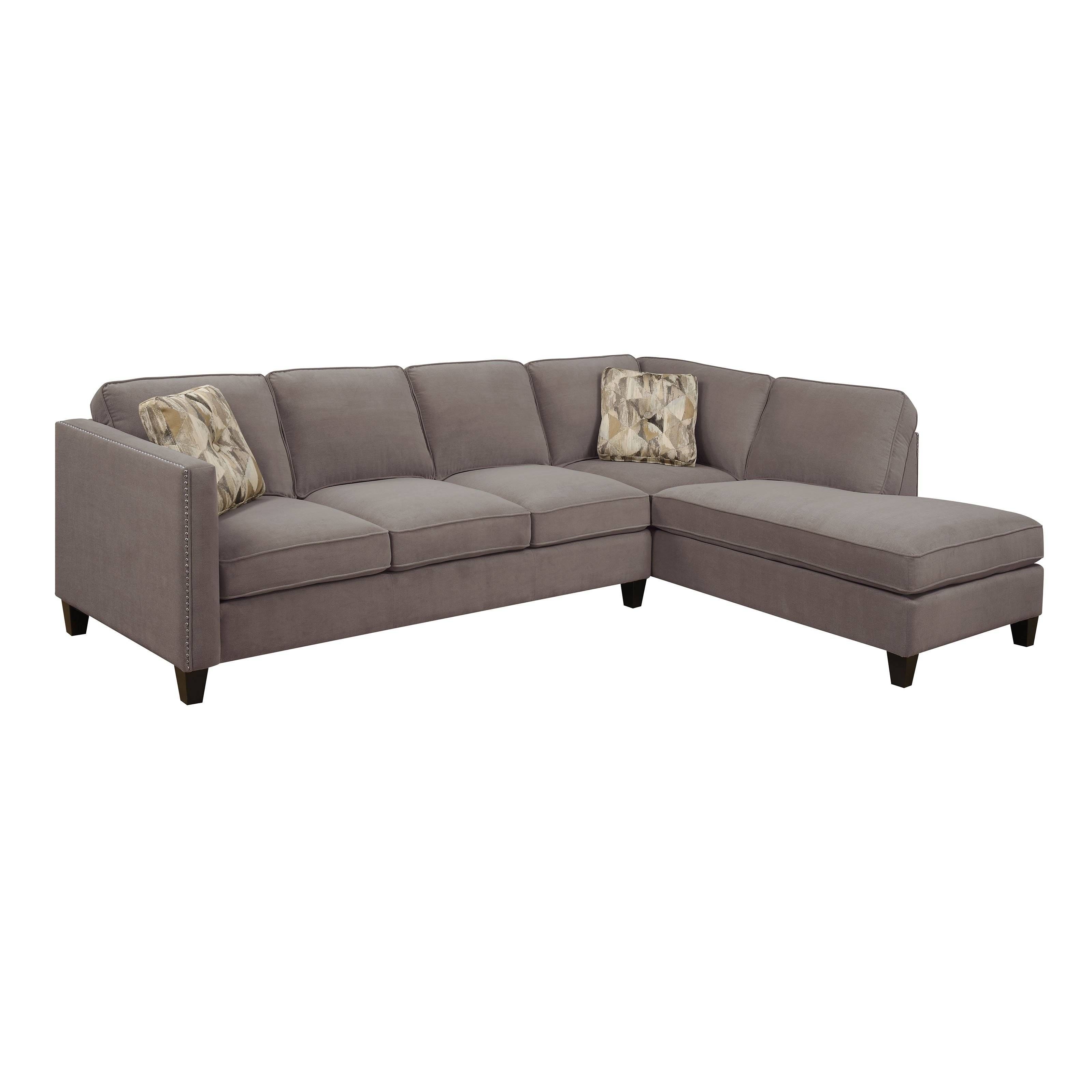 Emerald Home Focus 2 Piece Sectional Sofa With Chaise | Hayneedle Inside Sectional Sofa With 2 Chaises (View 23 of 30)