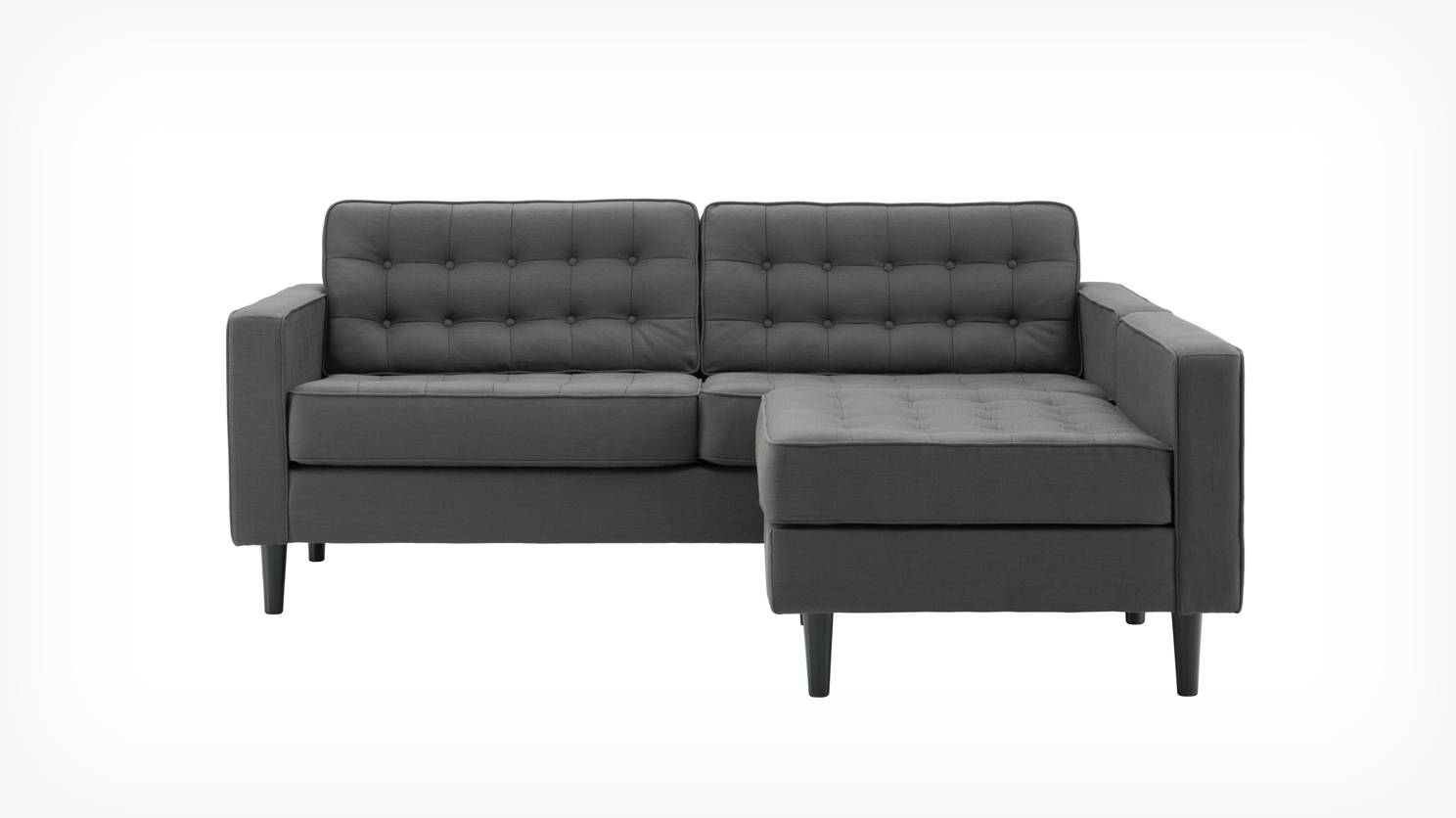 Eq3 | Reverie Apartment 2 Piece Sectional Sofa With Chaise – Fabric Inside 2 Seat Sectional Sofas (Photo 1 of 30)