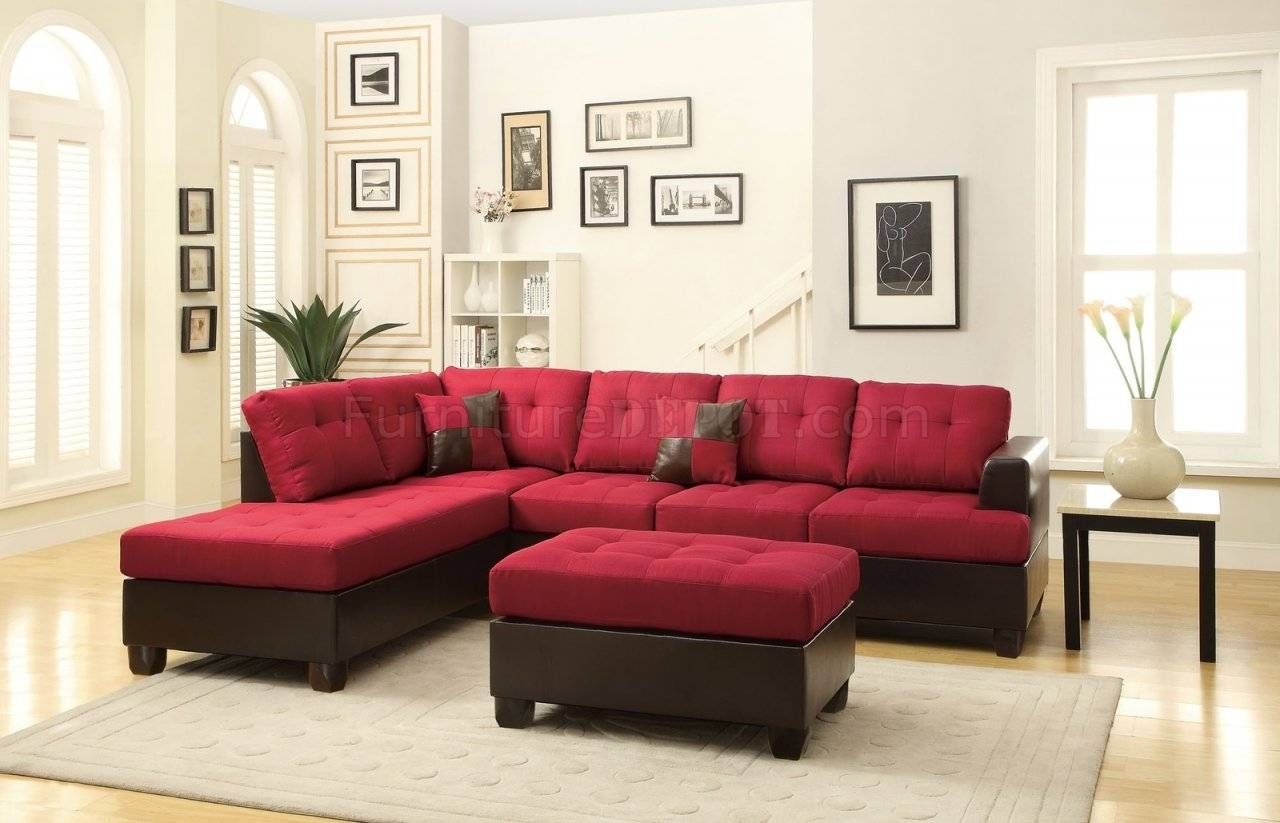 Fabric Sectionals – Microfiber Sectional Sofas, Microsuede Intended For Red Microfiber Sectional Sofas (View 6 of 30)