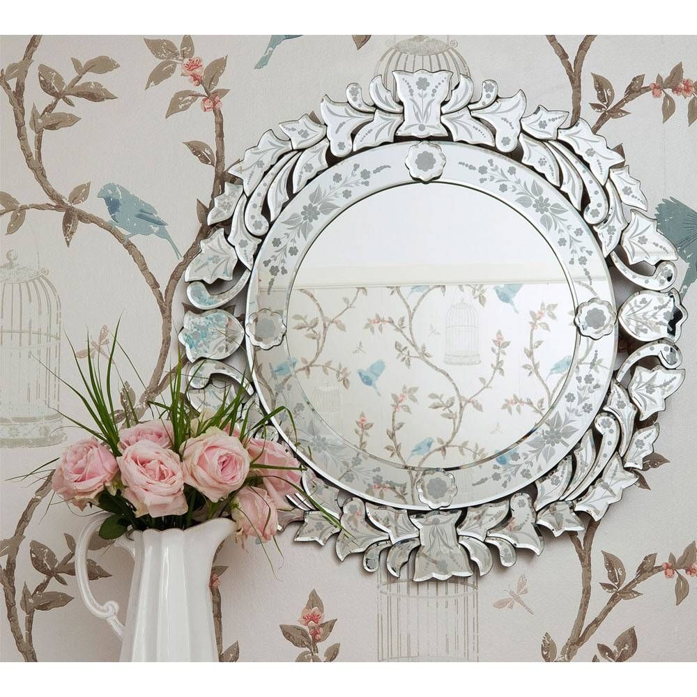 Fancy Floris Venetian Glass Mirror | Luxury Mirror Intended For French Mirrors (View 7 of 25)