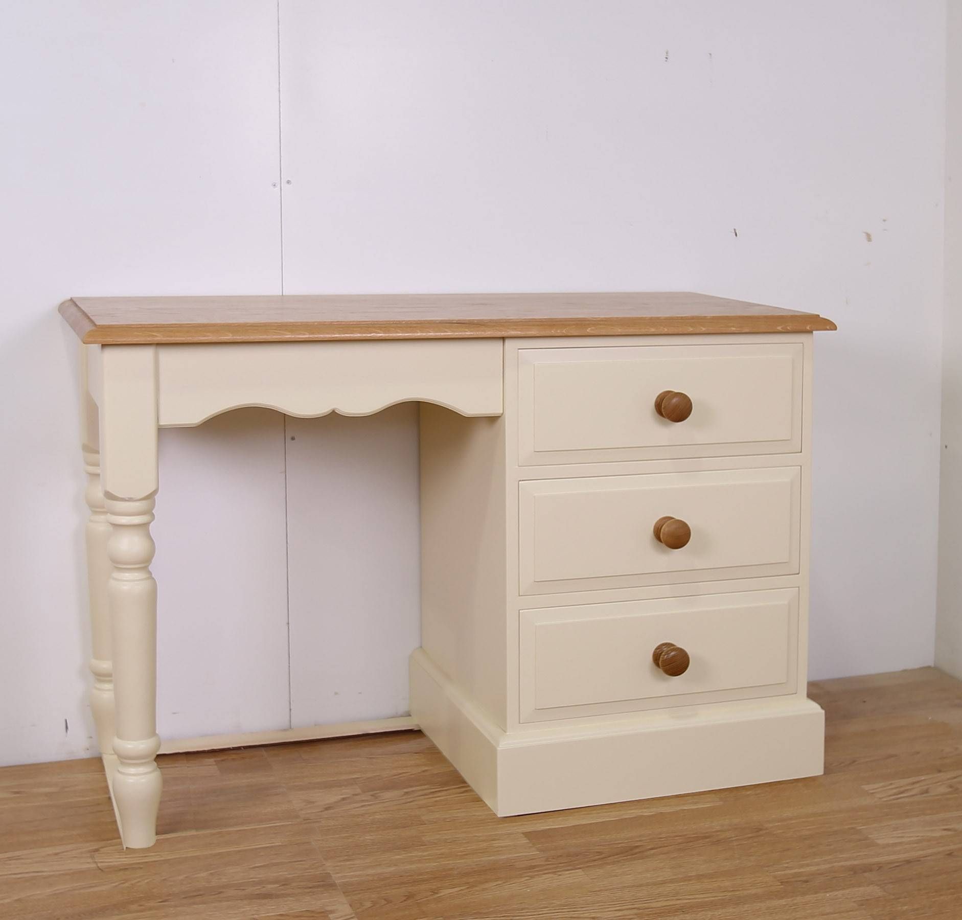 Farrow & Ball Painted Single Pedestal Dressing Table With Farrow And Ball Painted Wardrobes (Photo 9 of 15)