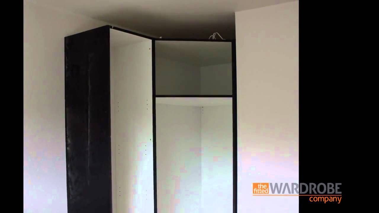 Fitted Corner Wardrobe High Gloss Black – Youtube Regarding White Gloss Corner Wardrobes (View 6 of 15)