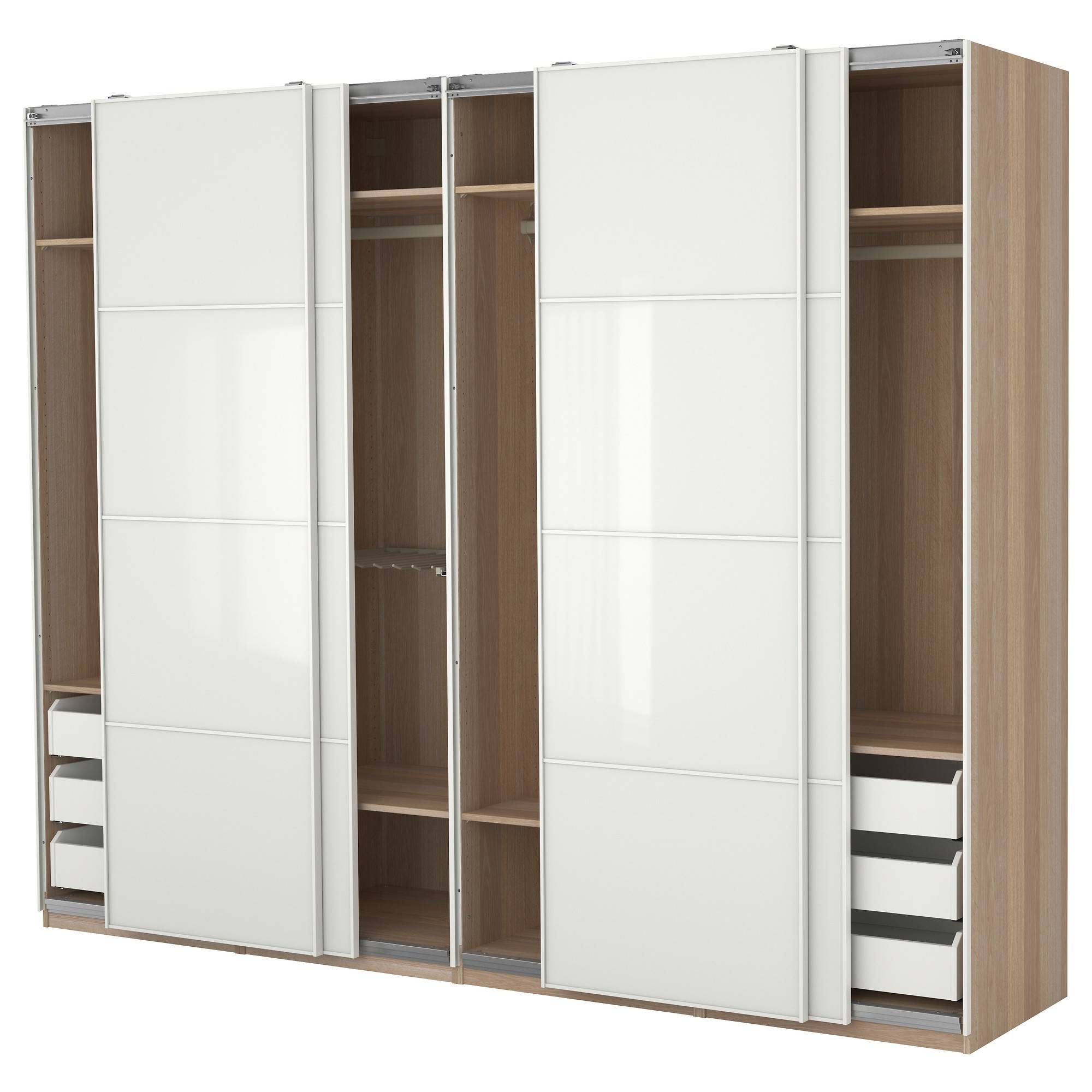 Fitted Modern Living Room Wardrobe Closed Made Of Wooden In Light Pertaining To Solid Wood Fitted Wardrobe Doors (View 26 of 30)