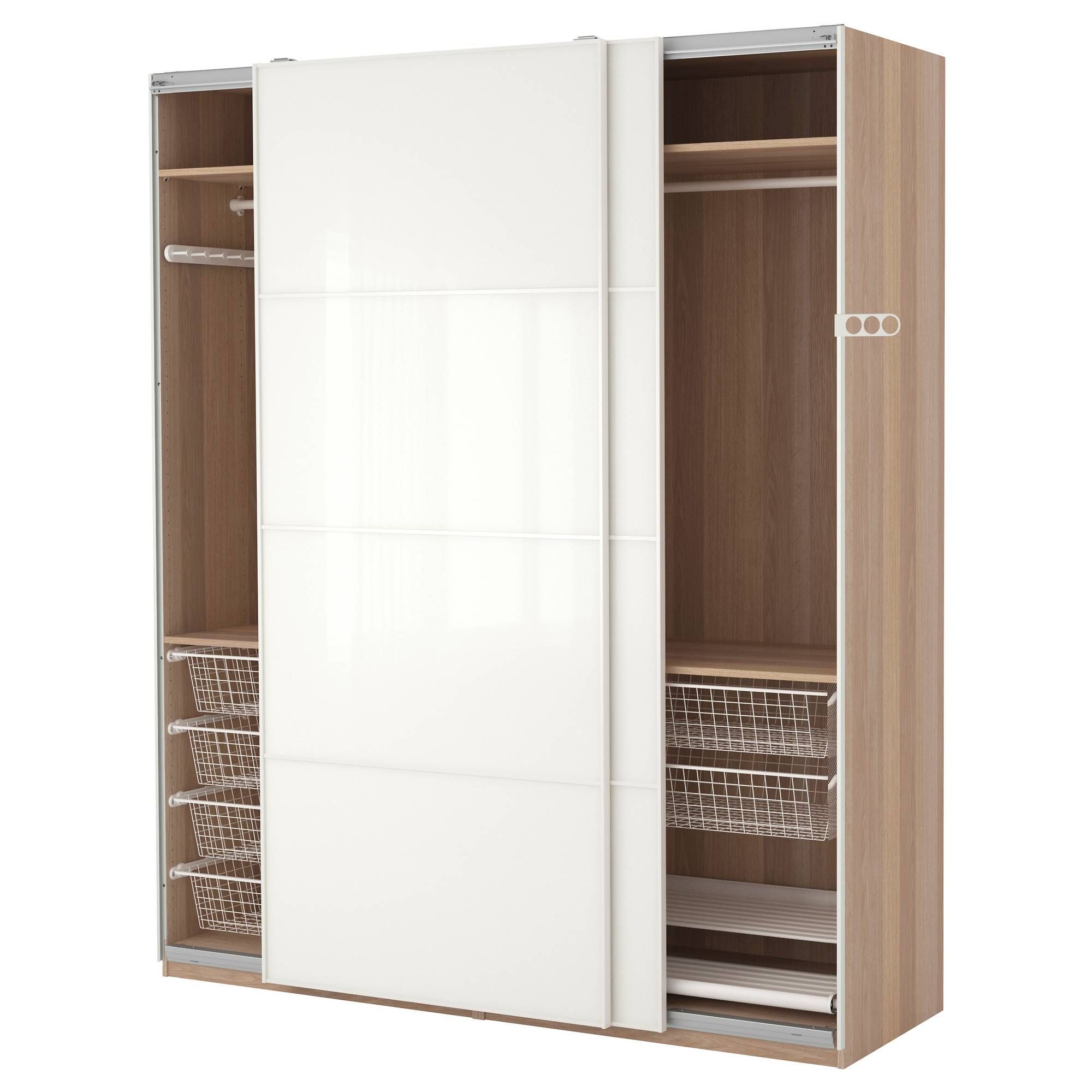 Fitted Modern Living Room Wardrobe Closed Made Of Wooden In Light With Regard To Solid Wood Fitted Wardrobe Doors (View 9 of 30)