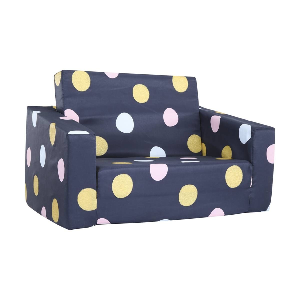 Flipout Sofa – Blue With Spots | Kmart In Flip Out Sofa For Kids (Photo 7 of 30)