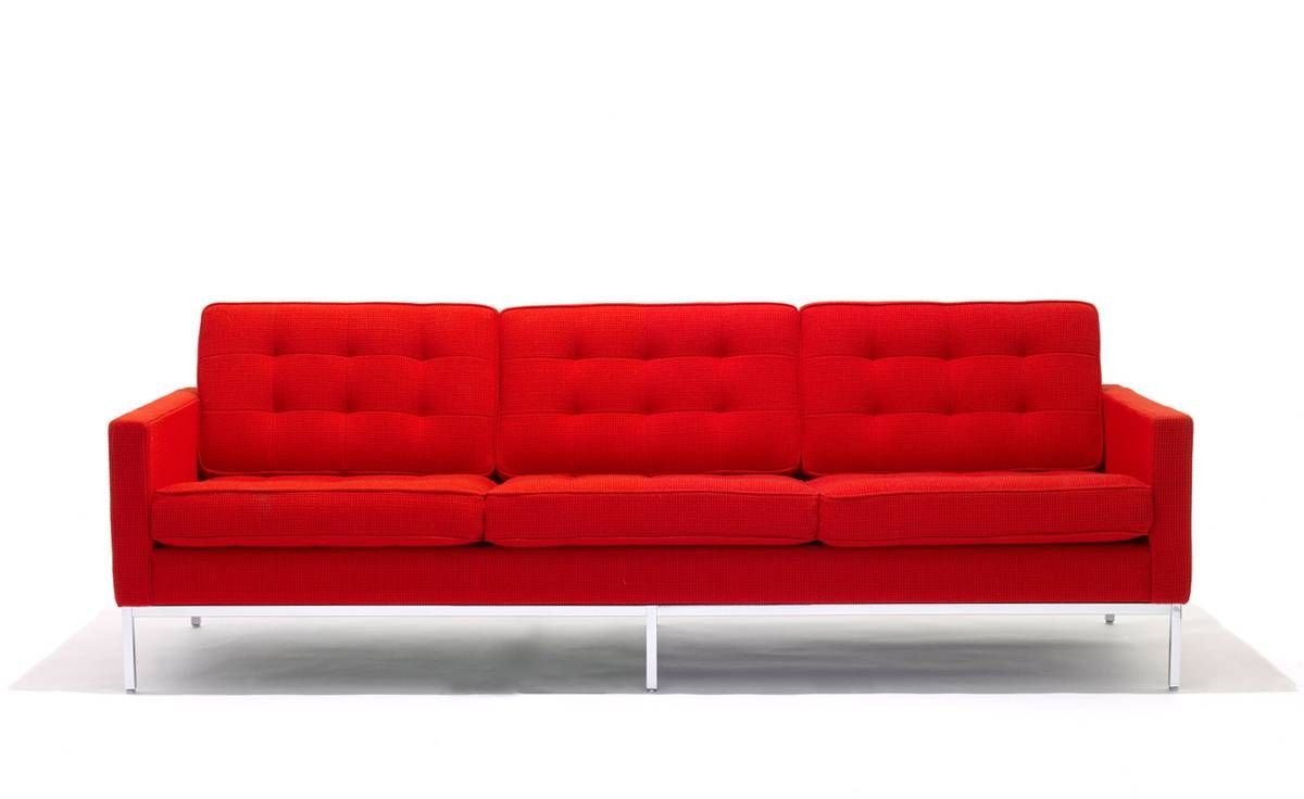 Florence Knoll 3 Seat Sofa – Hivemodern In Florence Knoll 3 Seater Sofas (View 8 of 30)