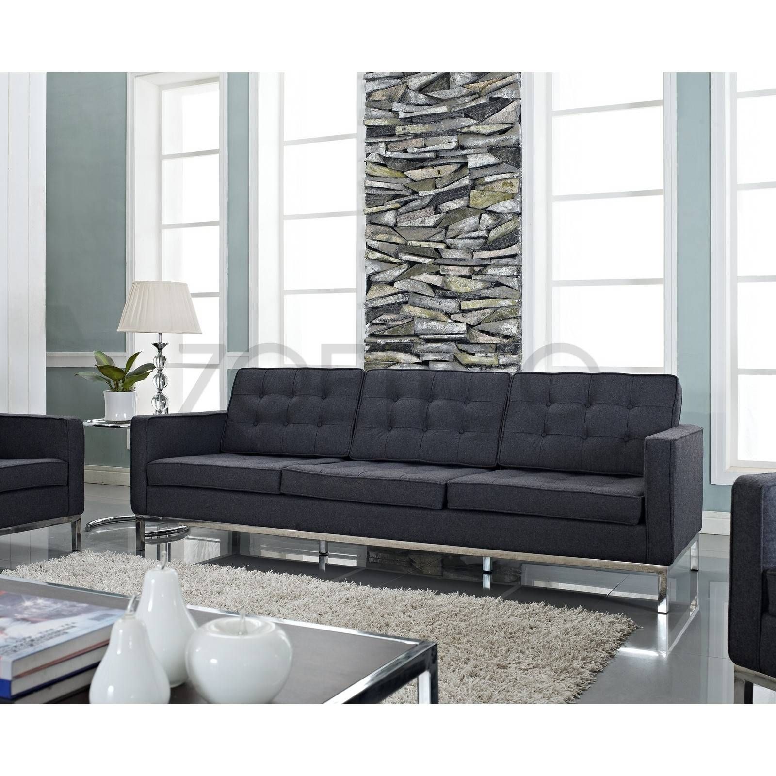 Florence Knoll Style Sofa In Fabric – (multiple Colors/materials With Florence Sofas And Loveseats (Photo 2 of 25)