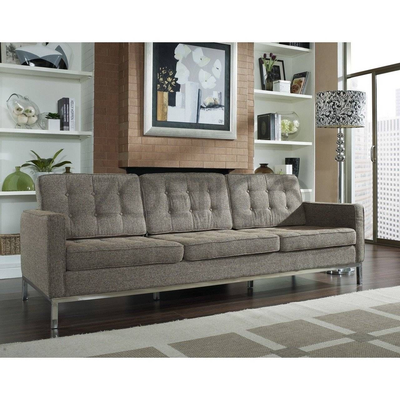 Florence Knoll Style Sofa In Fabric – (multiple Colors/materials Within Florence Knoll Fabric Sofas (View 1 of 25)
