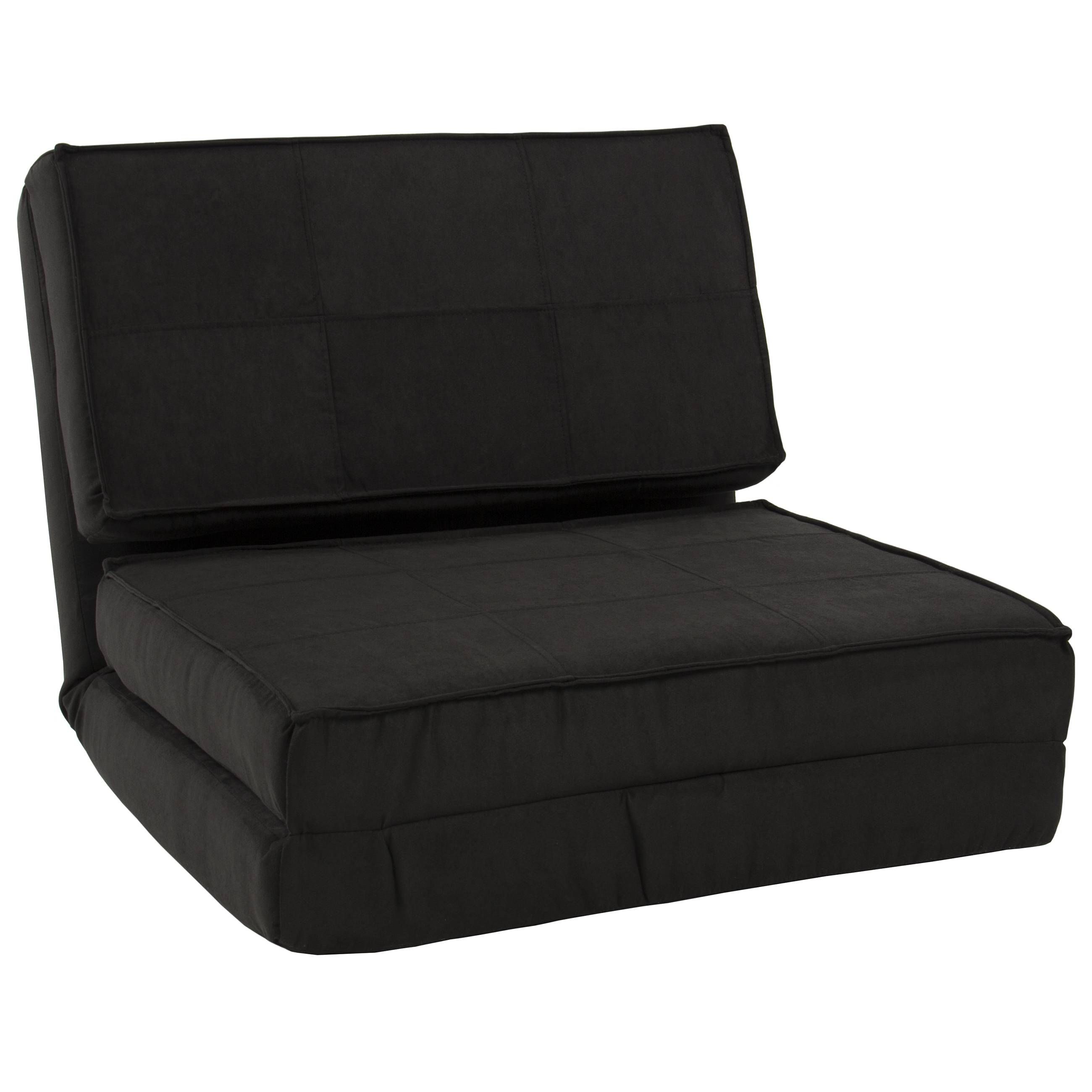Fold Down Chair Flip Out Lounger Convertible Sleeper Bed Couch Regarding Sofa Lounger Beds (View 9 of 30)
