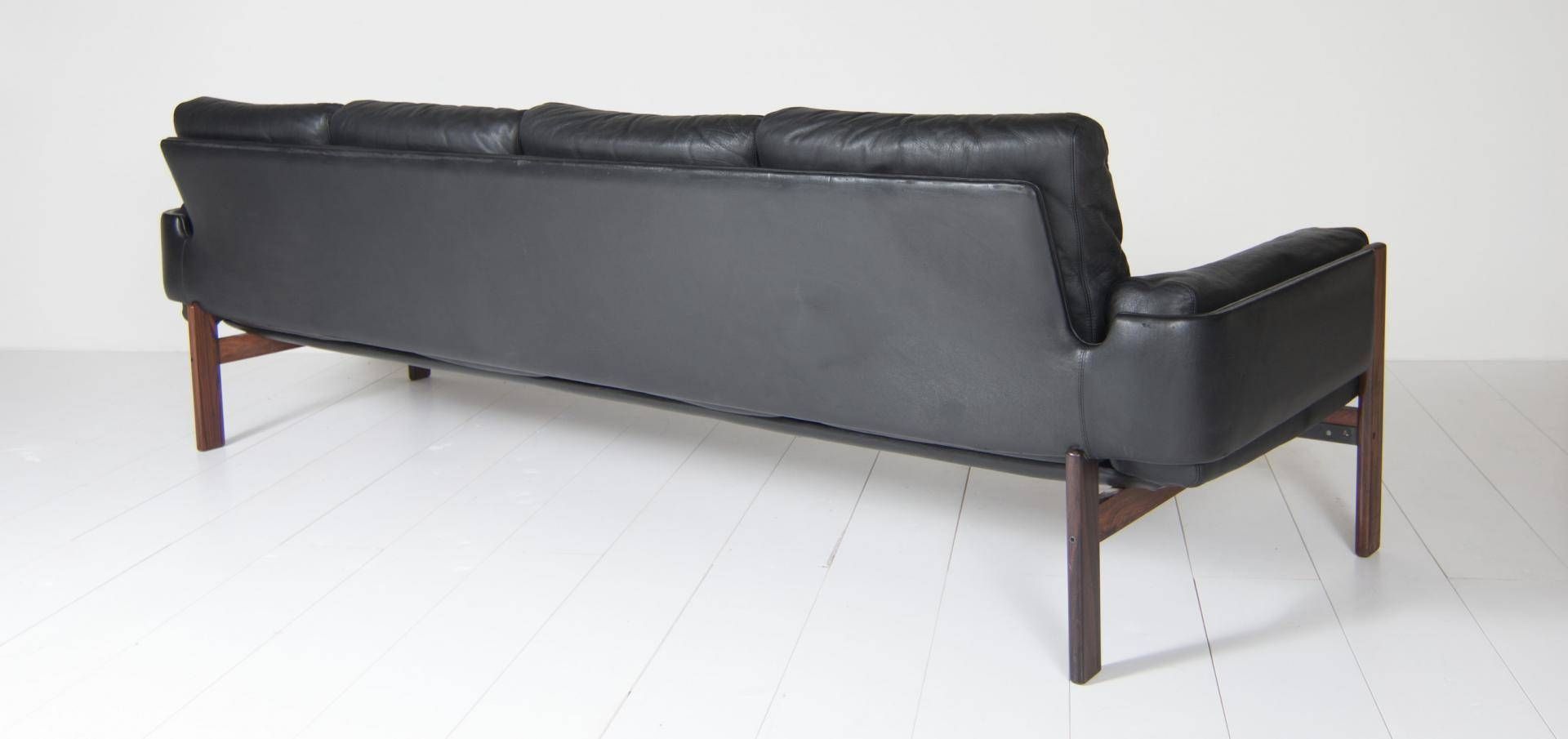 Four Seater Black Leather Sofasven Ivar Dysthe For Dokka For Inside 4 Seater Couch (View 10 of 30)