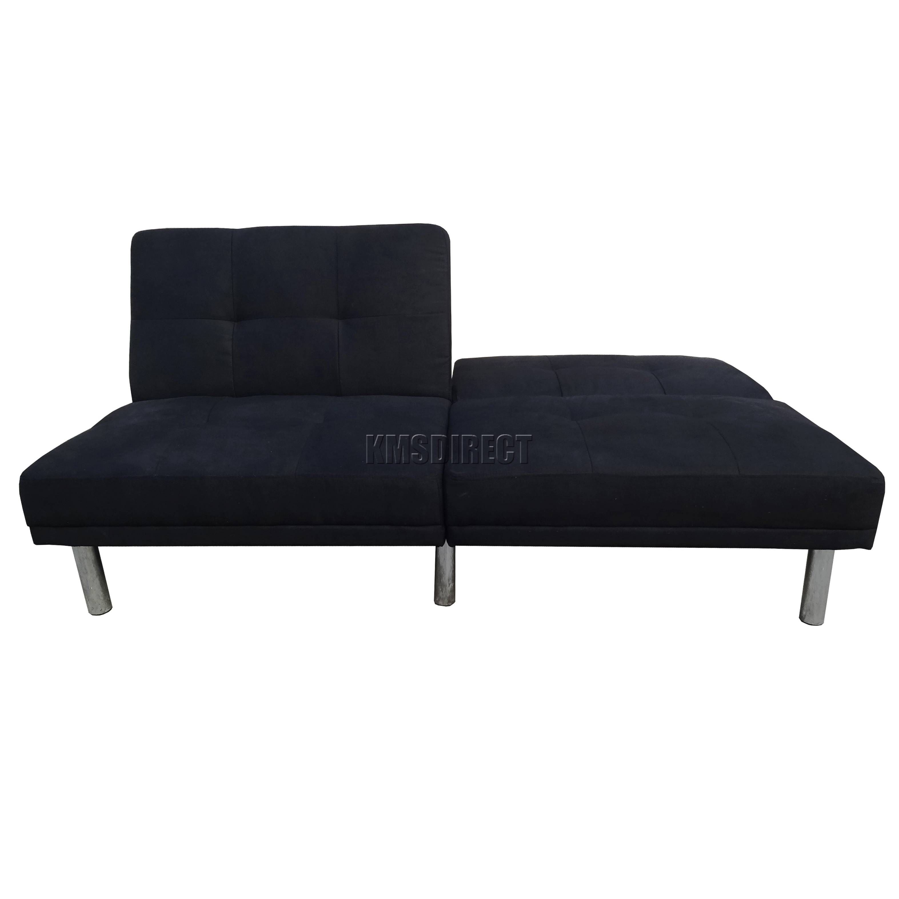 Foxhunter Fabric Faux Suede Sofa Bed Recliner 2 Seater Modern In Faux Suede Sofa Bed (View 22 of 25)