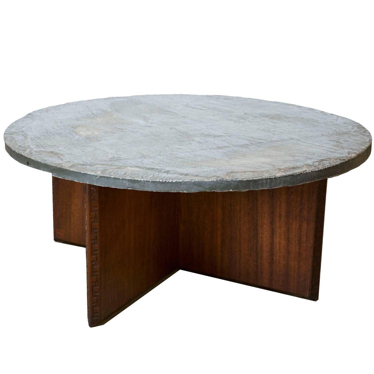 Frank Lloyd Wright For Henredon For Heritage Coffee Table With Regarding Round Slate Top Coffee Tables (View 1 of 30)