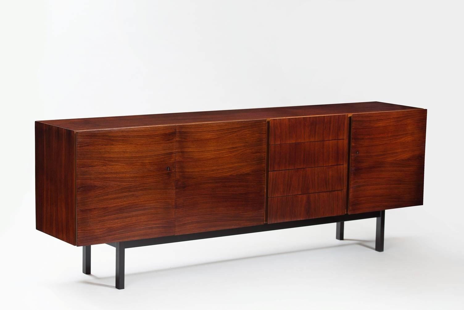 French Rosewood Sideboard With Metal Legs For Sale At Pamono With Metal Sideboards (View 15 of 30)