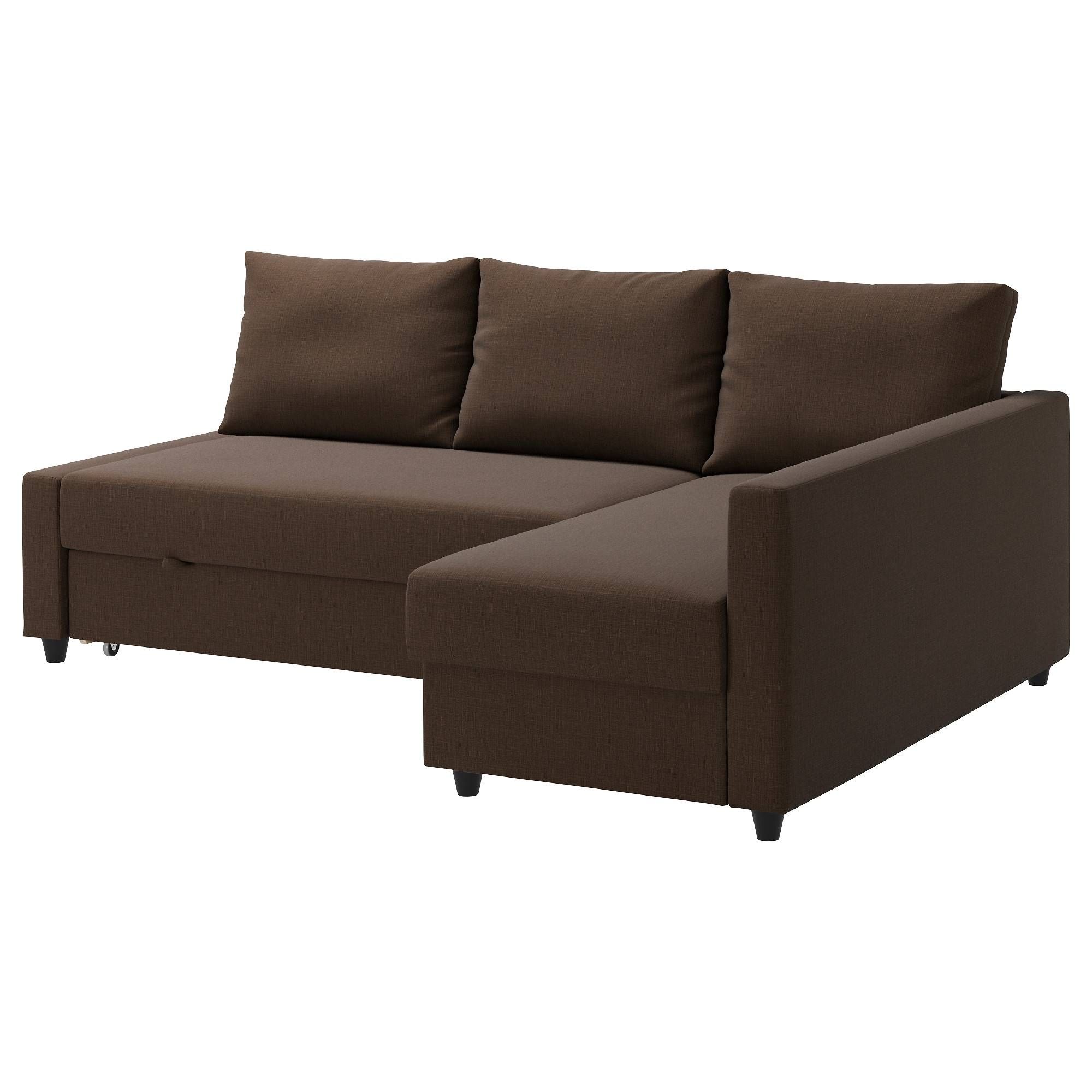 Friheten Corner Sofa Bed With Storage Skiftebo Brown – Ikea For Storage Sofas Ikea (View 4 of 25)
