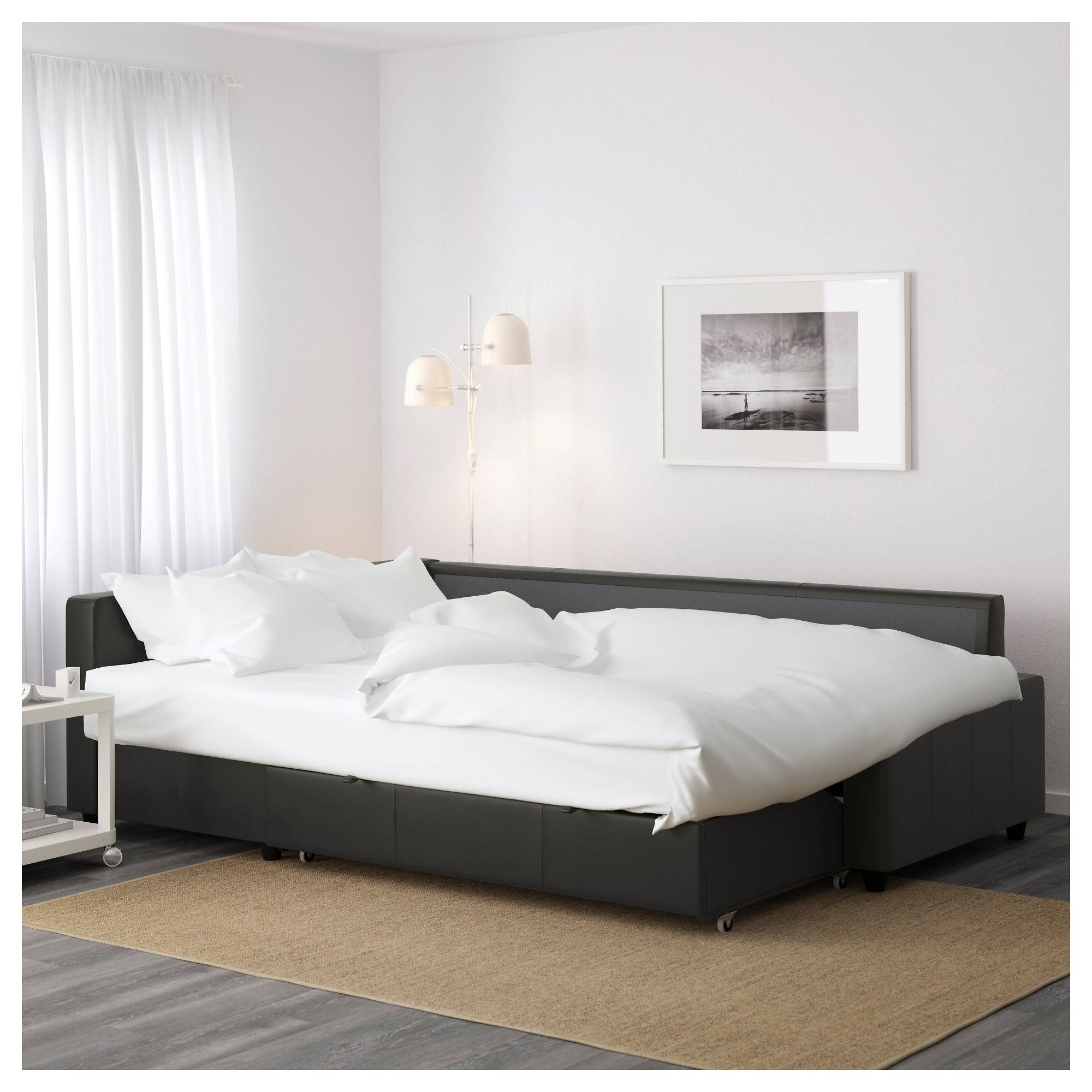 Friheten Corner Sofa Bed With Storage – Skiftebo Dark Gray – Ikea For Corner Sofa Bed With Storage Ikea (Photo 28 of 30)