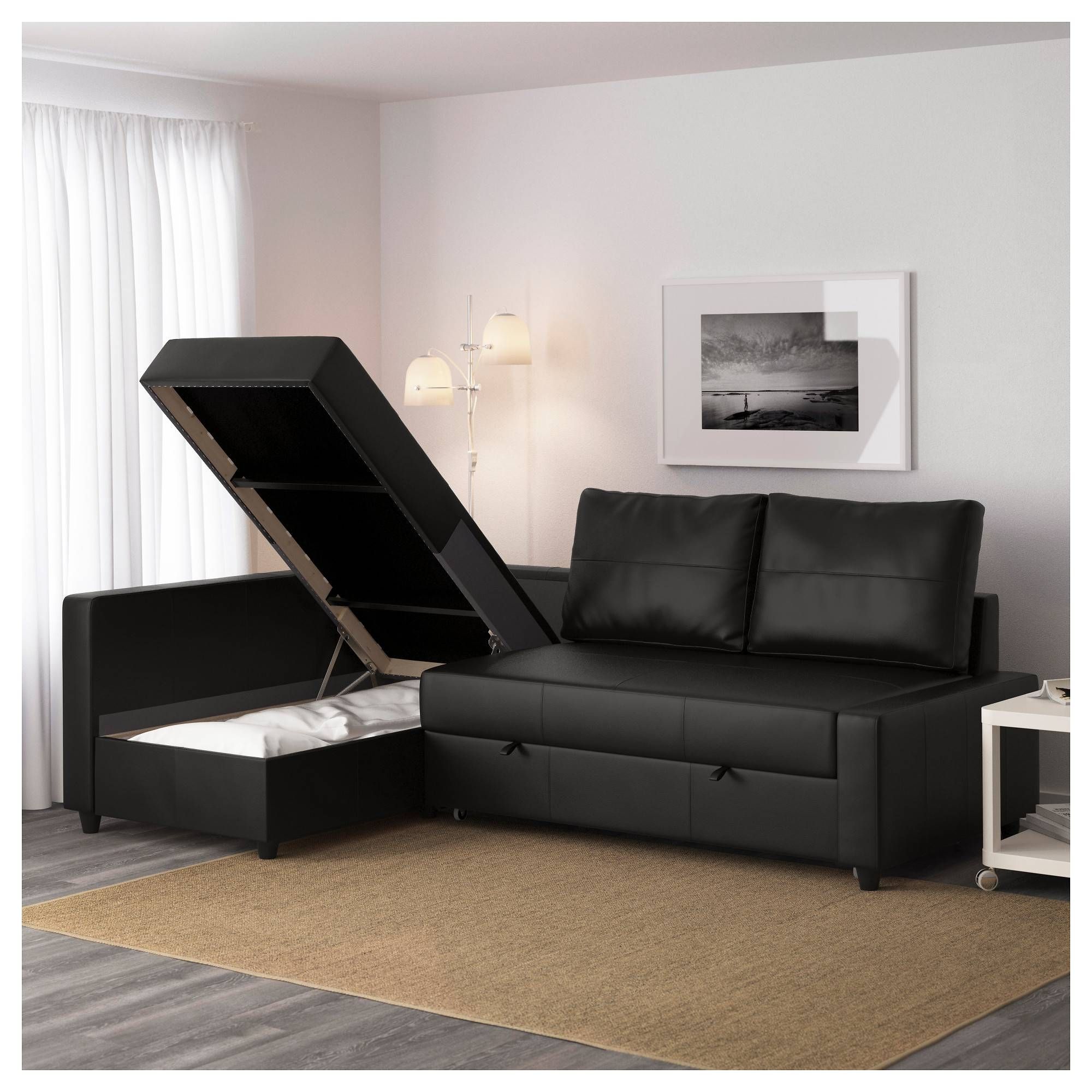 Friheten Corner Sofa Bed With Storage – Skiftebo Dark Gray – Ikea Throughout Storage Sofa Beds (Photo 12 of 30)
