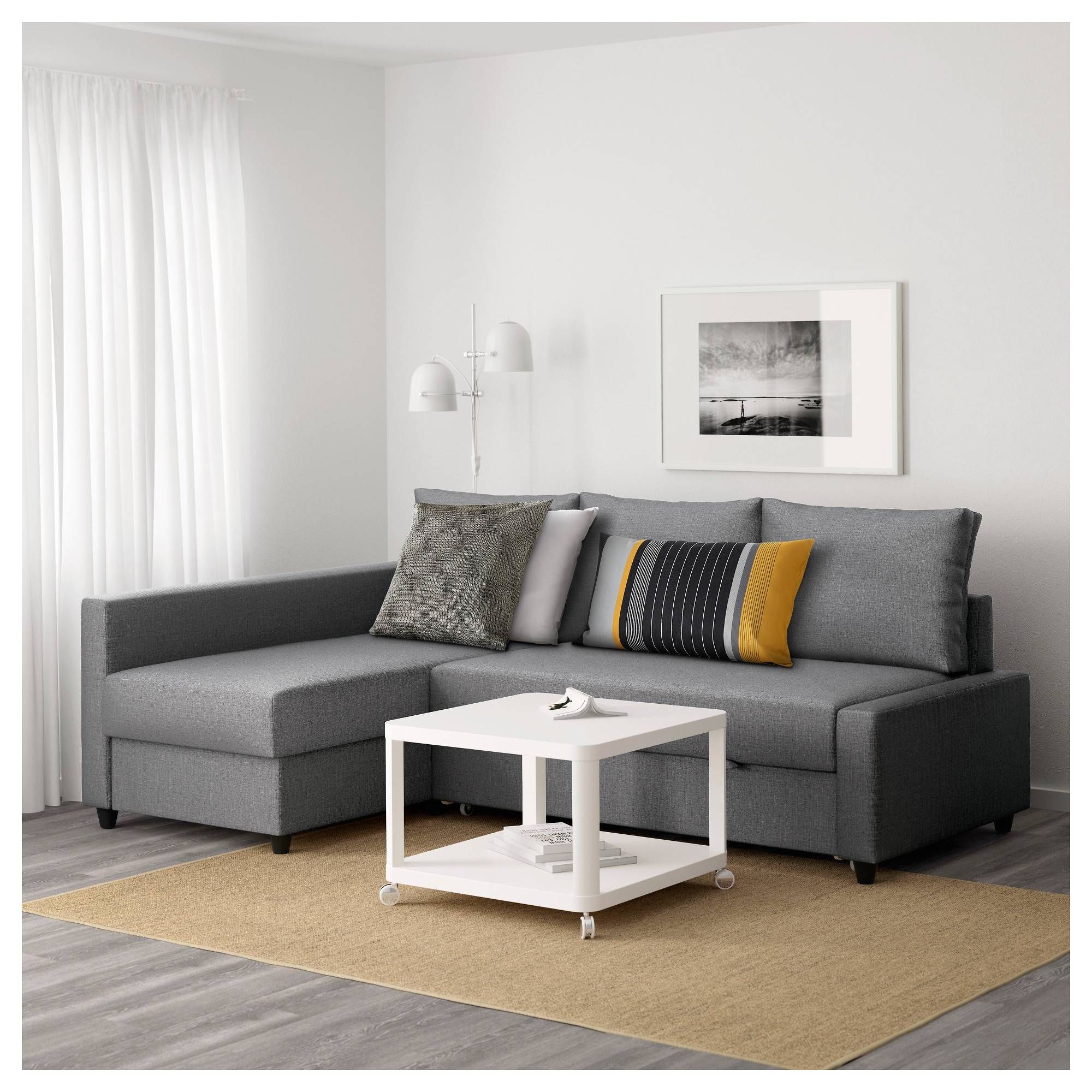 Friheten Corner Sofa Bed With Storage Skiftebo Dark Grey – Ikea For Corner Couch Bed (View 16 of 30)