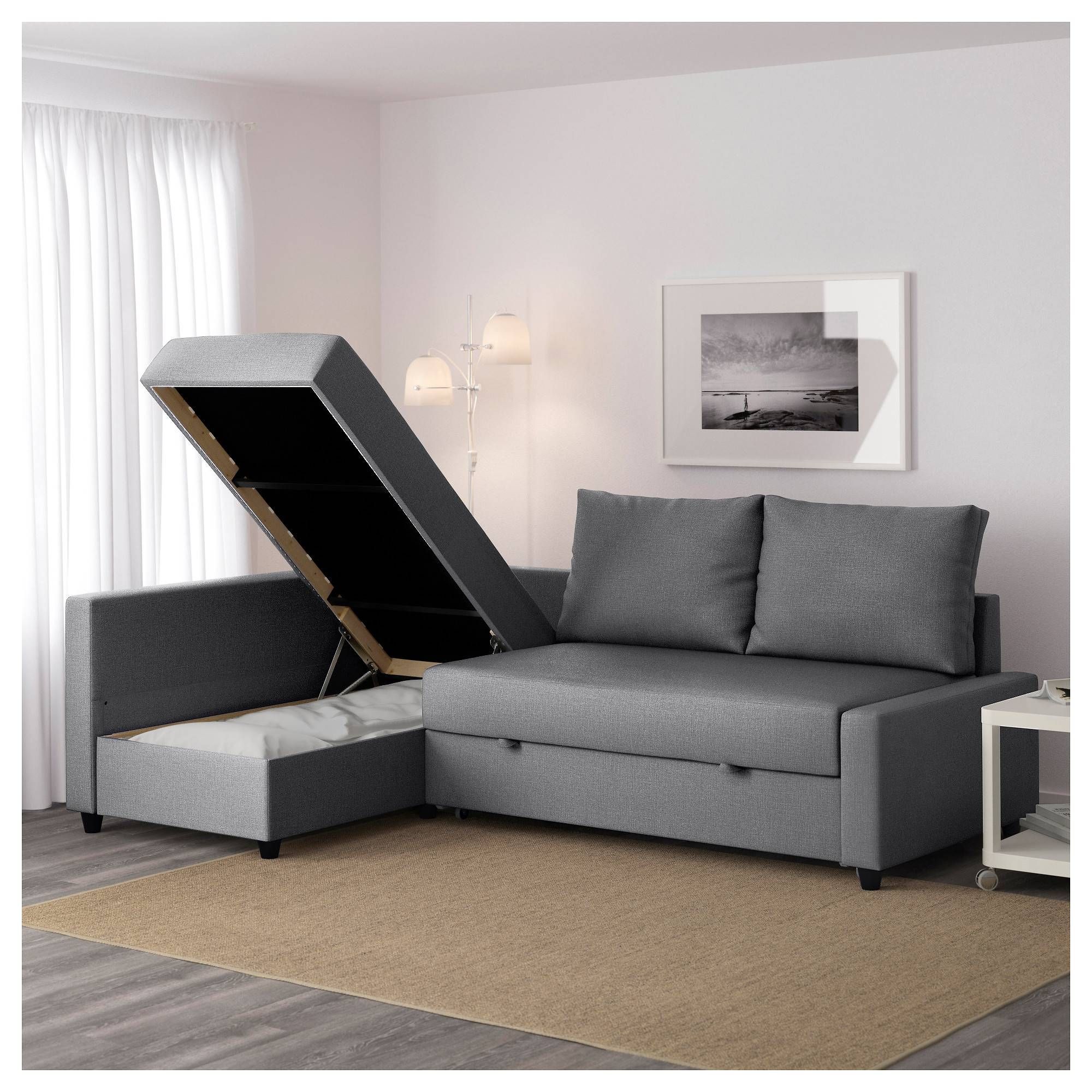 Friheten Corner Sofa Bed With Storage Skiftebo Dark Grey – Ikea Inside Ikea Corner Sofa Bed With Storage (View 7 of 25)