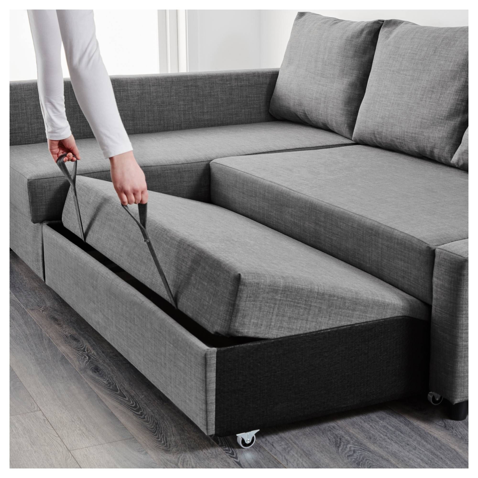 Friheten Corner Sofa Bed With Storage Skiftebo Dark Grey – Ikea Regarding Ikea Storage Sofa Bed (View 5 of 25)