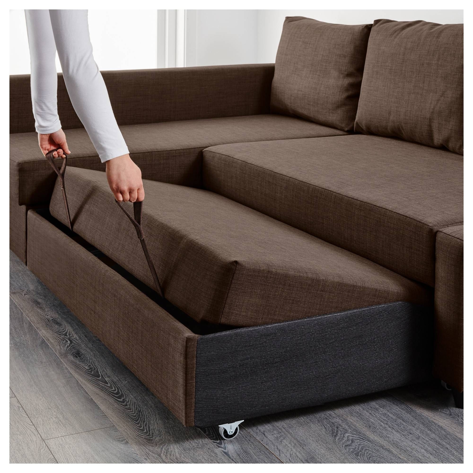 Friheten Sleeper Sectional,3 Seat W/storage – Skiftebo Dark Gray Pertaining To Ikea Sectional Sleeper Sofa (View 25 of 25)