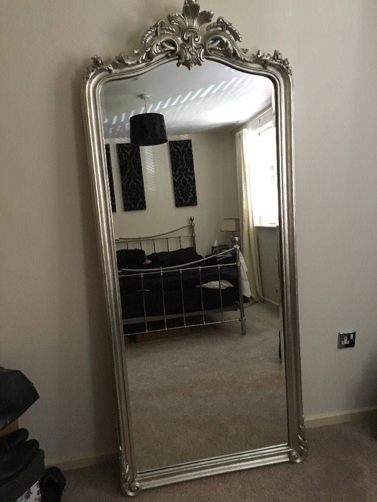 Full Length Patricia Laura Ashley Silver Floor Mirror For Sale Inside Full Length Silver Mirrors (View 20 of 25)