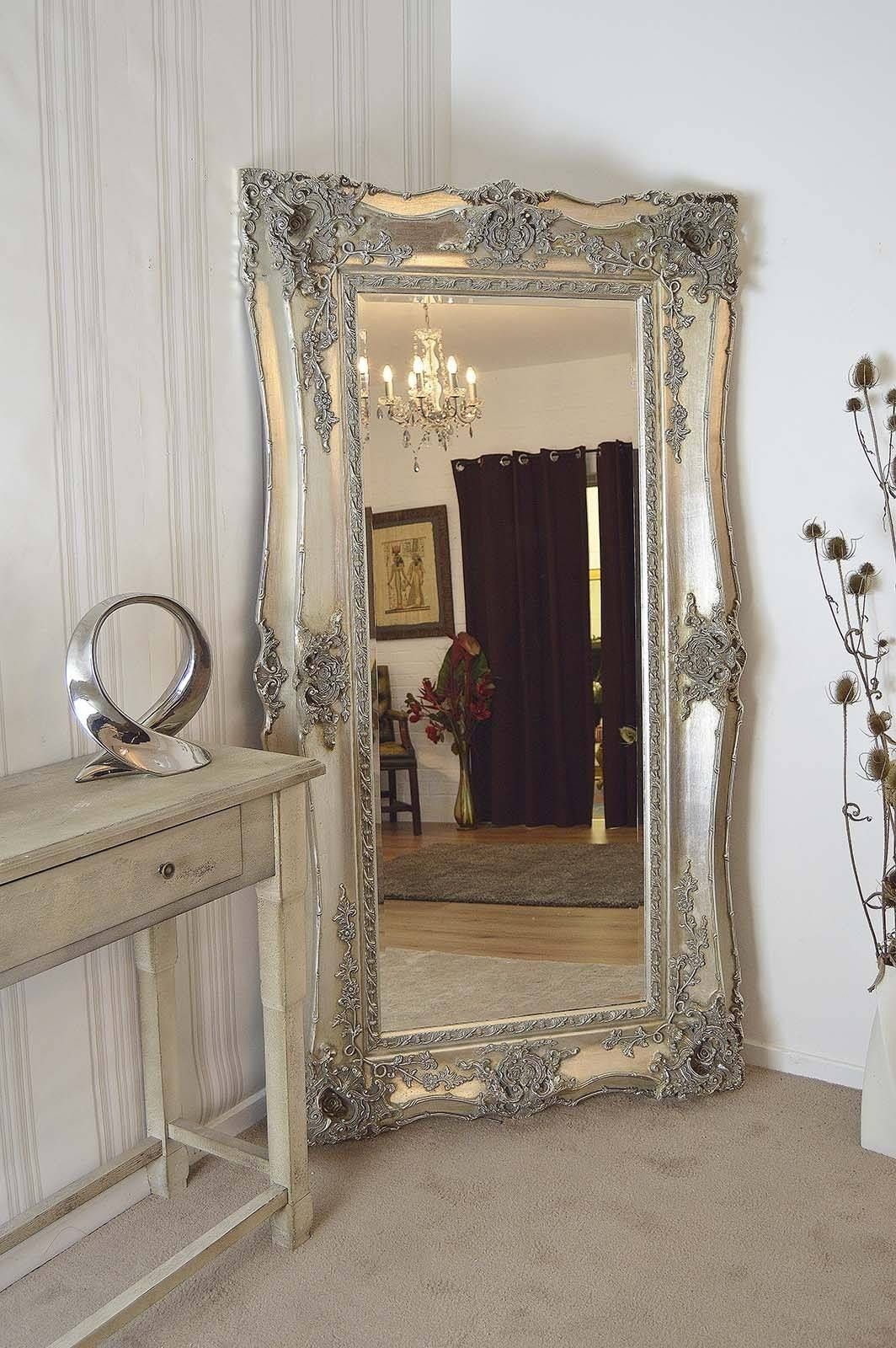 Full Length Silver Mirror 40 Unique Decoration And Ornate Full In Ornate Full Length Wall Mirrors (View 1 of 25)