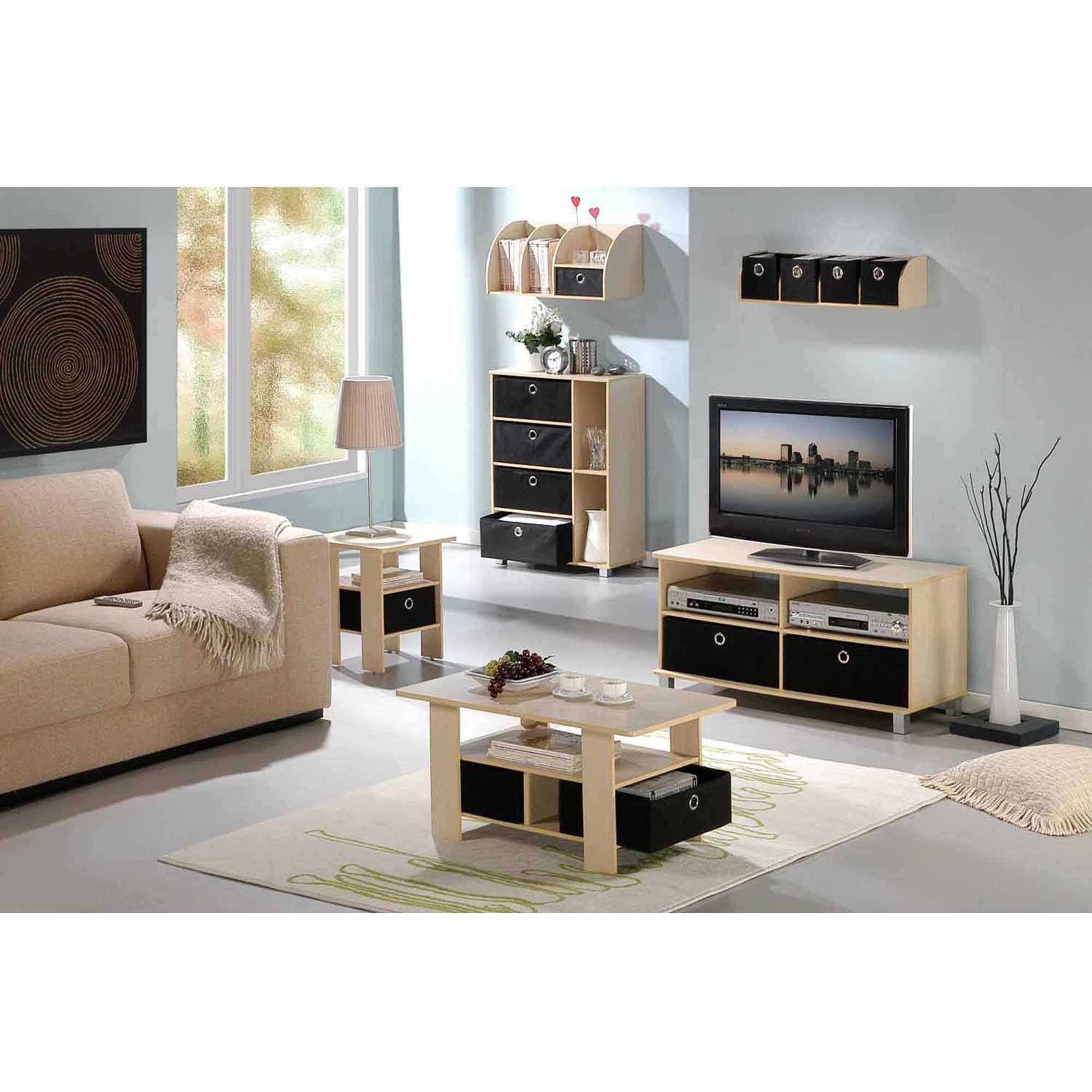 Furinno 11172 Just 2 Tier No Tools Coffee Table – Walmart For Beige Coffee Tables (View 18 of 30)