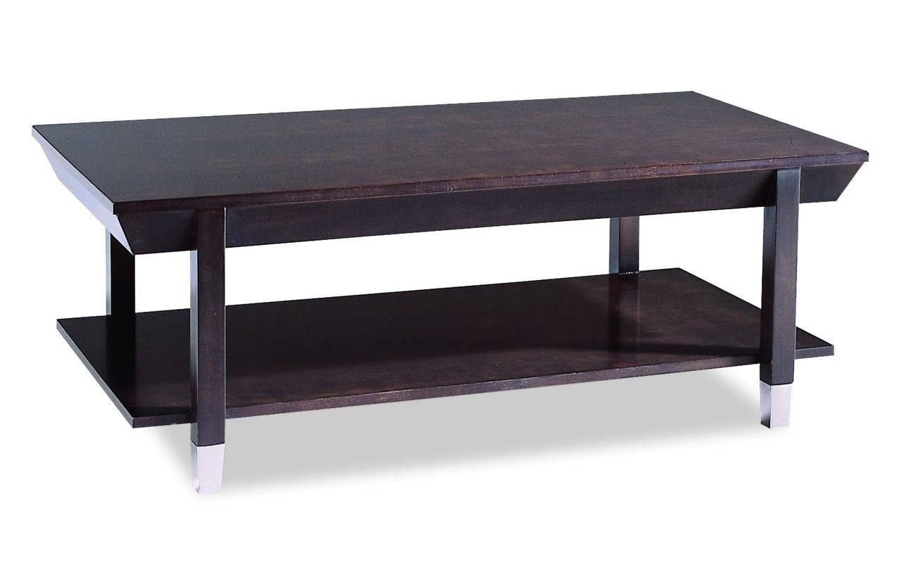 Furniture. Attractive Thin Coffee Table Designs: Black Rectangle For Thin Coffee Tables (Photo 12 of 30)