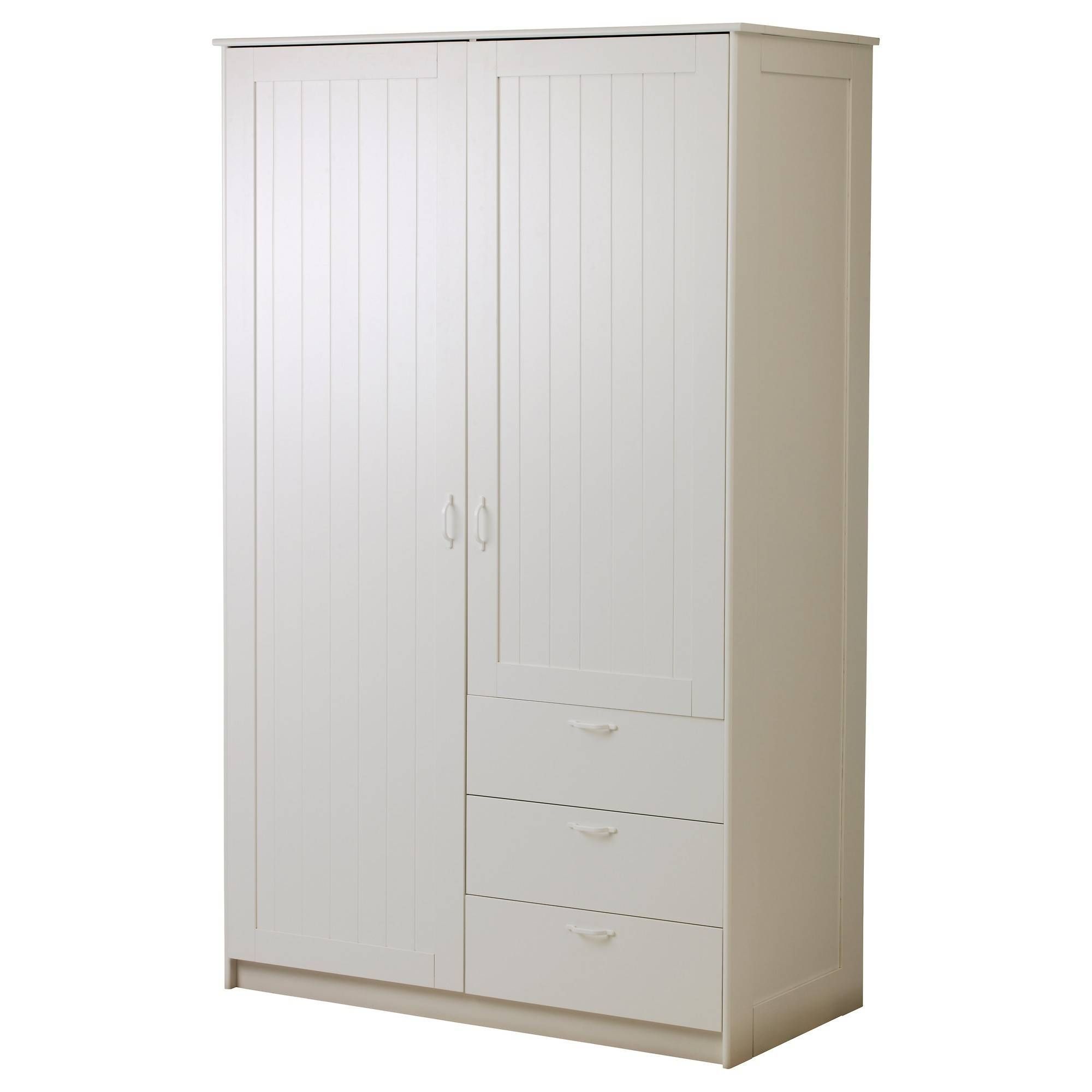Furniture Bedroom Art Deco Solid White Painted Wooden Wardrobe For White Wood Wardrobes With Drawers (View 7 of 15)