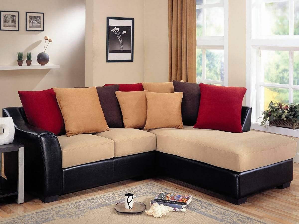 Furniture: Charming Cheap Sectional Sofas In Cream And Black Plus Inside Floor Cushion Sofas (Photo 25 of 30)