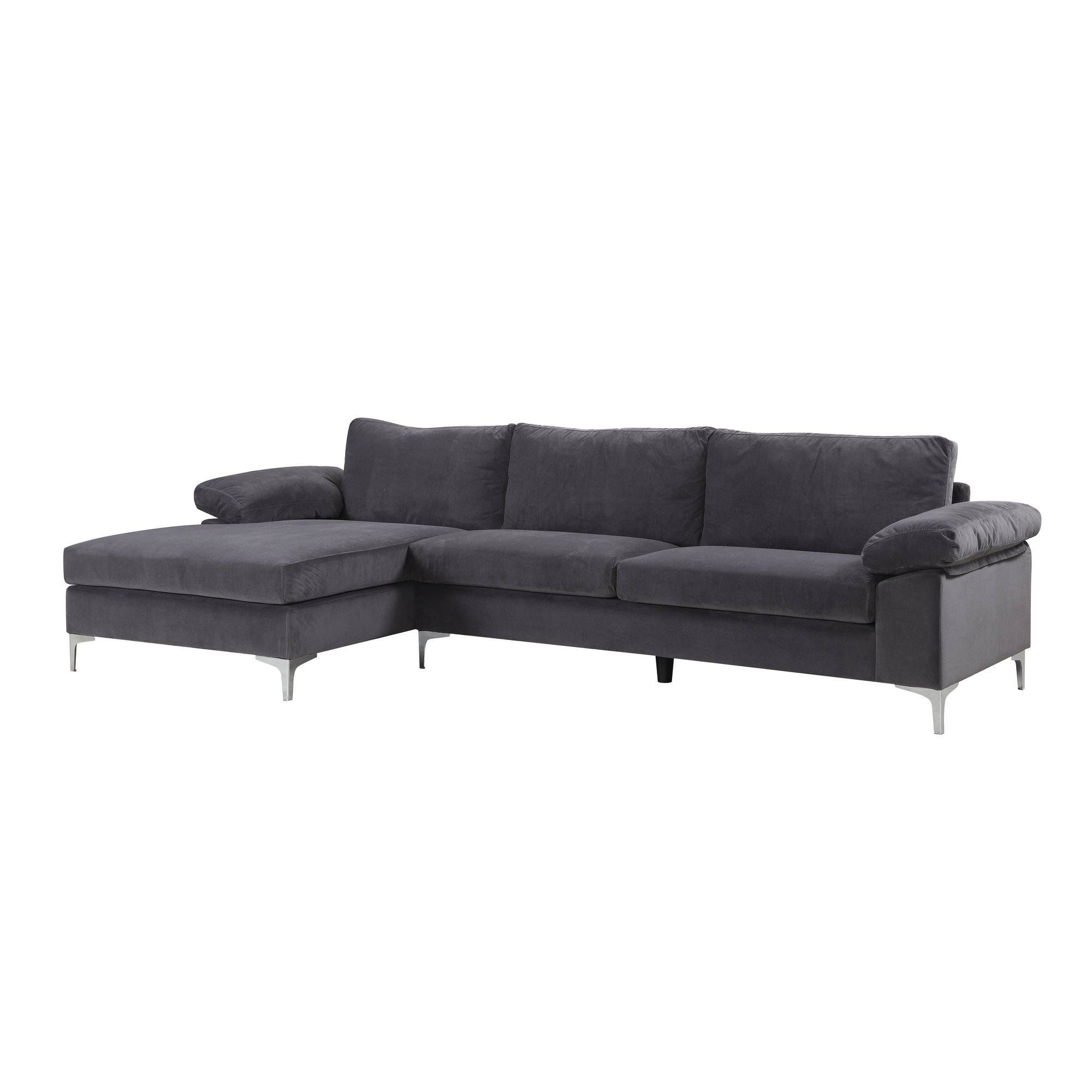 Furniture: Classic And Traditional Style Velvet Sectional Sofa For Regarding Velvet Sofas Sectionals (Photo 9 of 25)