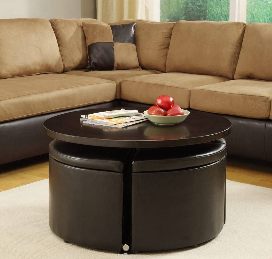 Furniture: Coffee Table With Stools Underneath | Ashley Coffee Throughout Storage Coffee Tables (View 17 of 30)
