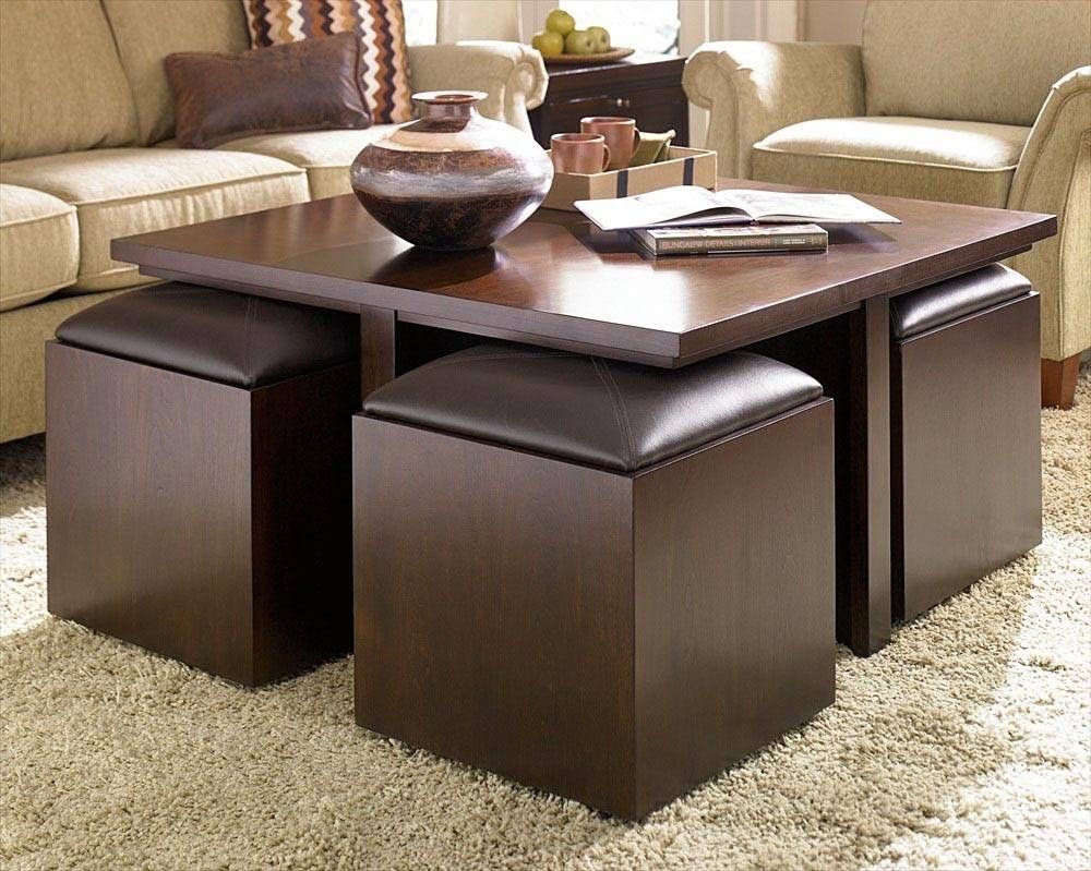 Furniture: Coffee Table With Stools Underneath | Ashley Coffee With Regard To Coffee Table With Stools (View 3 of 30)