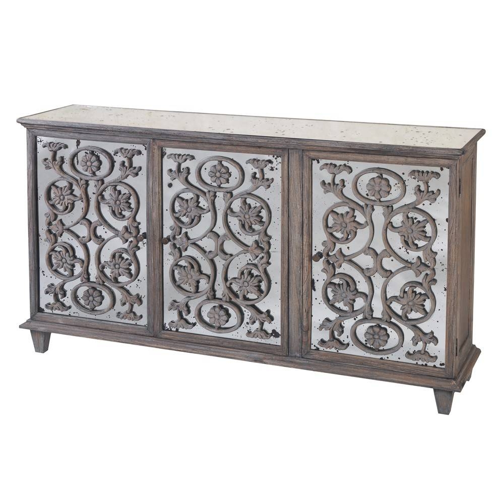 Furniture: Contemporary Version Of Distressed Sideboard Buffet Intended For Silver Sideboards (Photo 1 of 30)