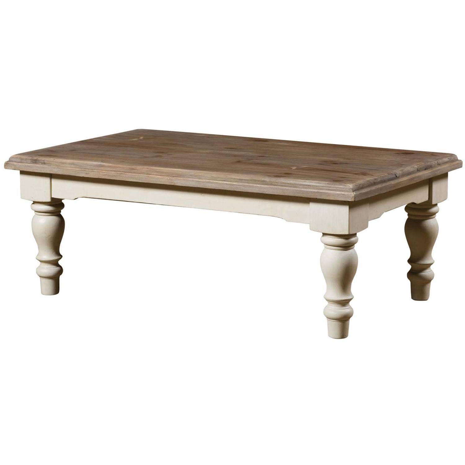 Furniture. French Country Coffee Table Ideas: Natural Wooden Top Within Country French Coffee Tables (Photo 5 of 30)