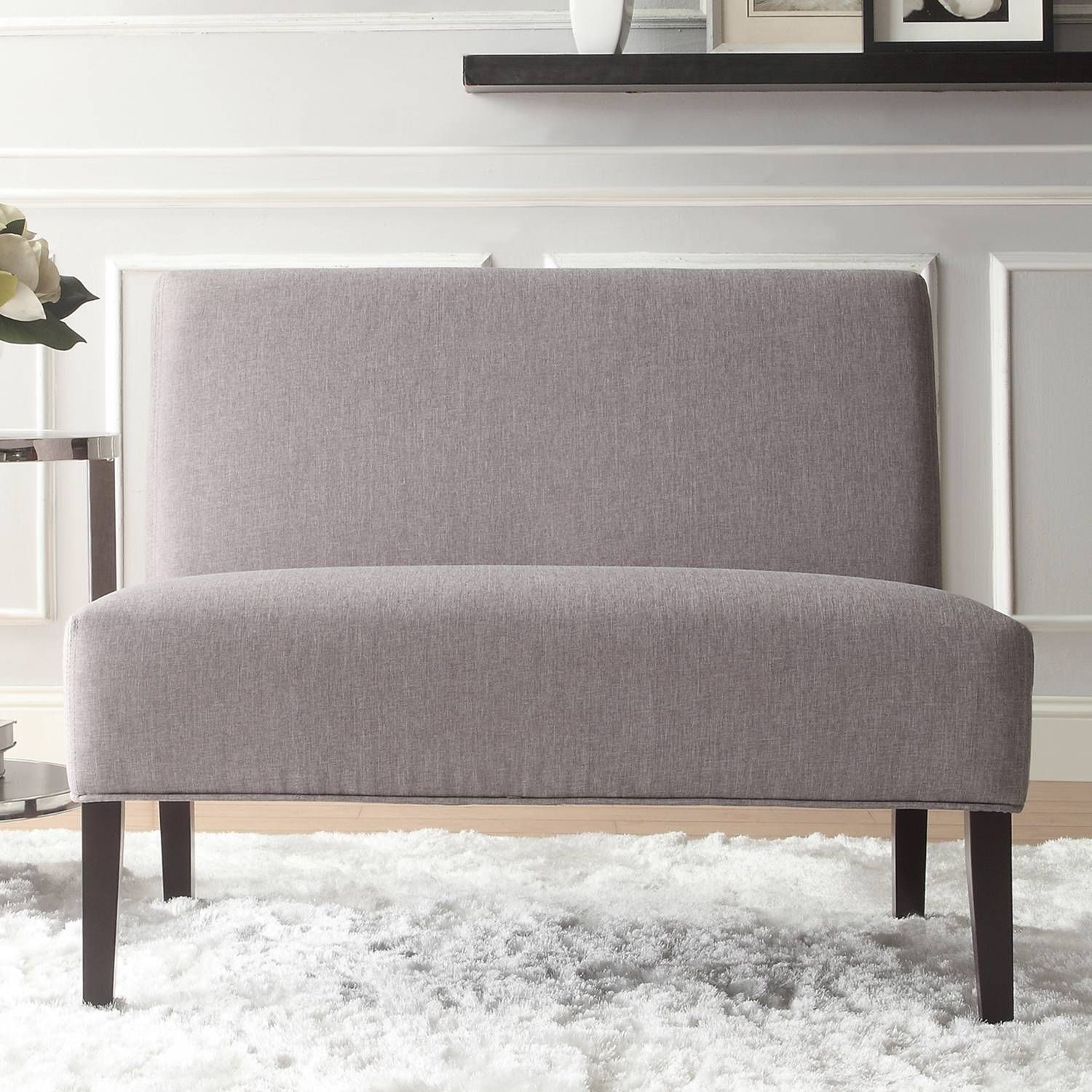 Furniture: Gorgeous Armless Loveseat For Home Furniture Ideas Inside Small Armless Sofa (View 17 of 26)