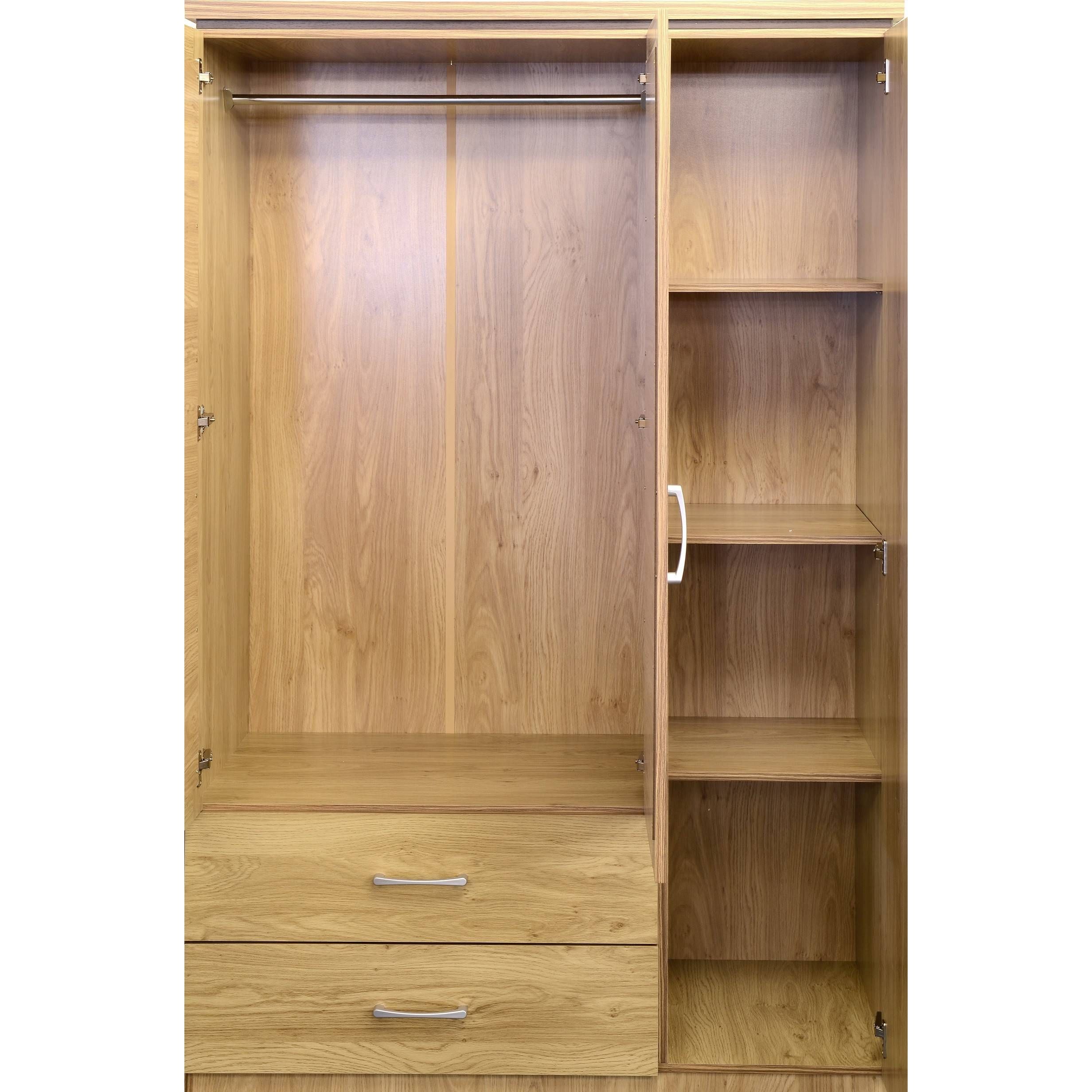 Furniture: Hokku Designs Alpha 2 Door Wardrobe Modern New 2017 For 2 Door Wardrobe With Drawers And Shelves (View 24 of 30)