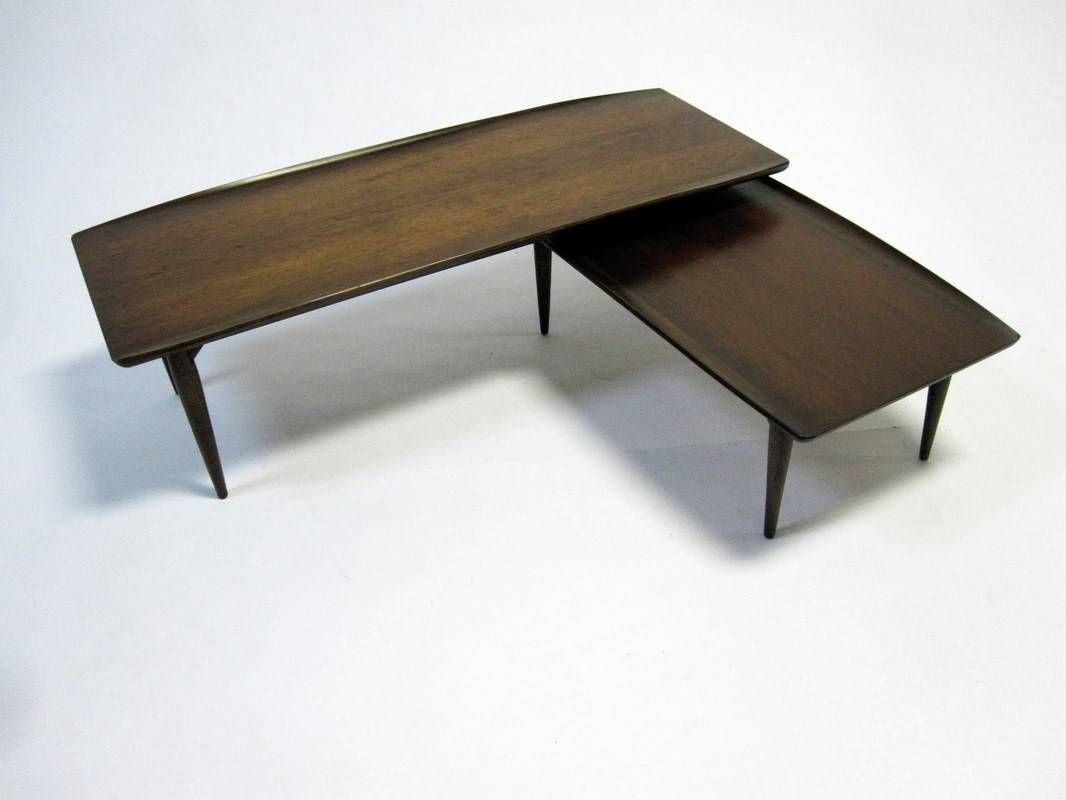 Furniture. L Shaped Coffee Table Ideas: Brown Antique Wood L In L Shaped Coffee Tables (Photo 4 of 30)
