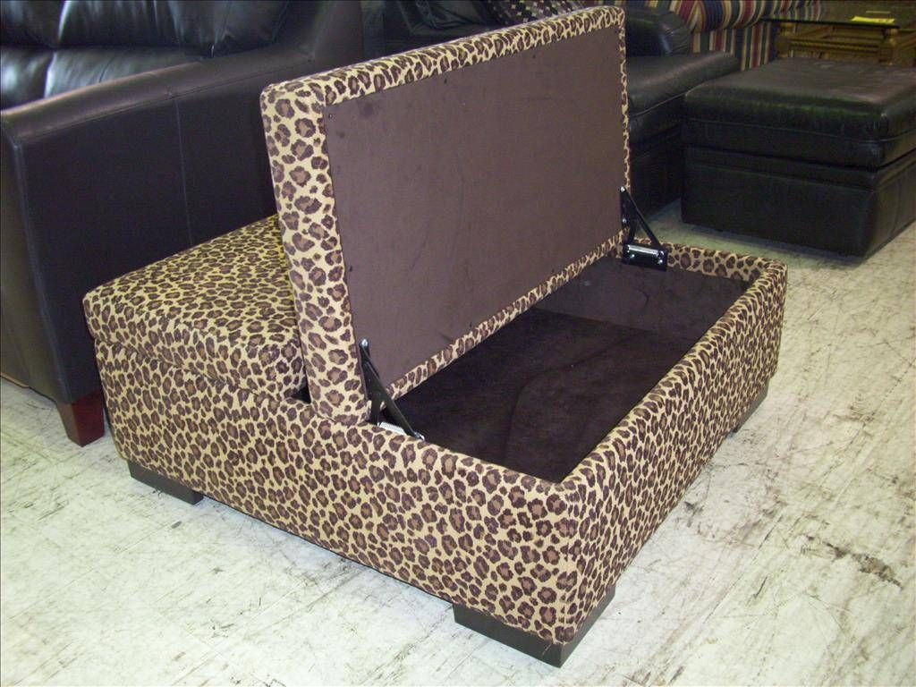 Furniture: More Luxury With Coffee Table Ottoman Padded Ottoman In Animal Print Ottoman Coffee Tables (View 1 of 30)