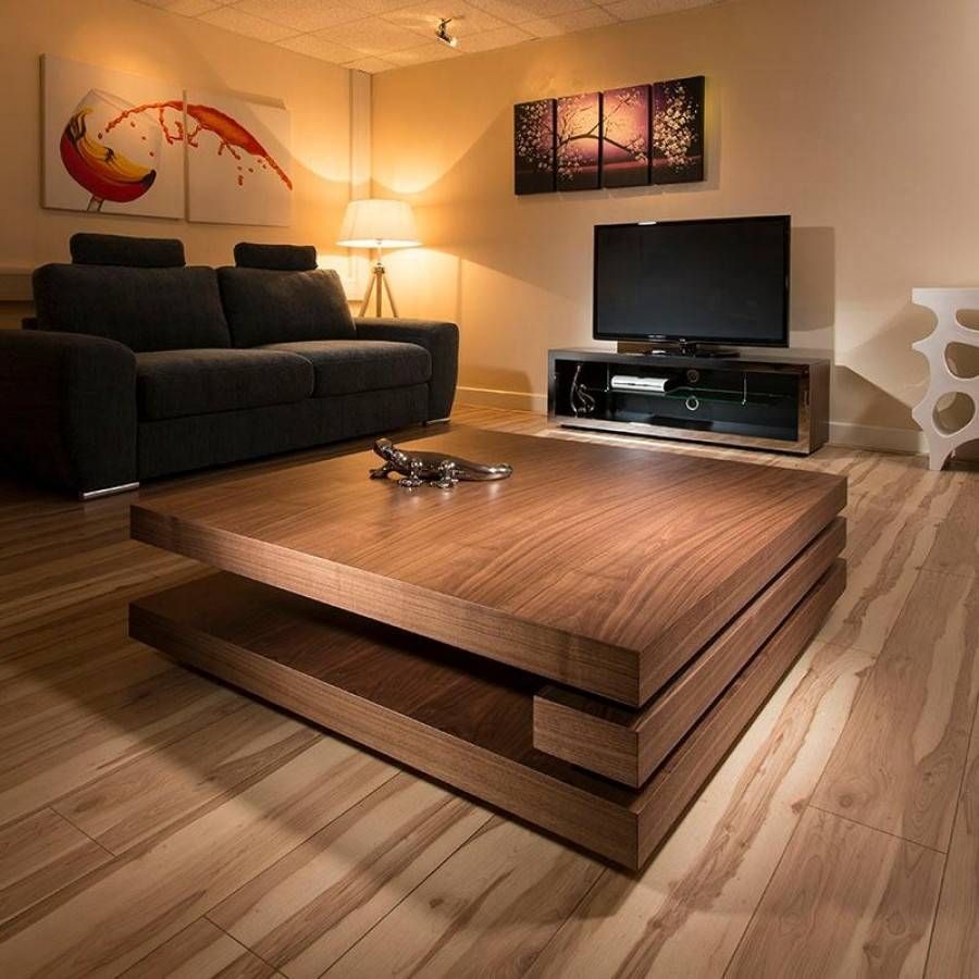 Furniture : Simple Extra Large Low Wooden Square Coffee Table On Regarding Square Dark Wood Coffee Table (View 18 of 30)