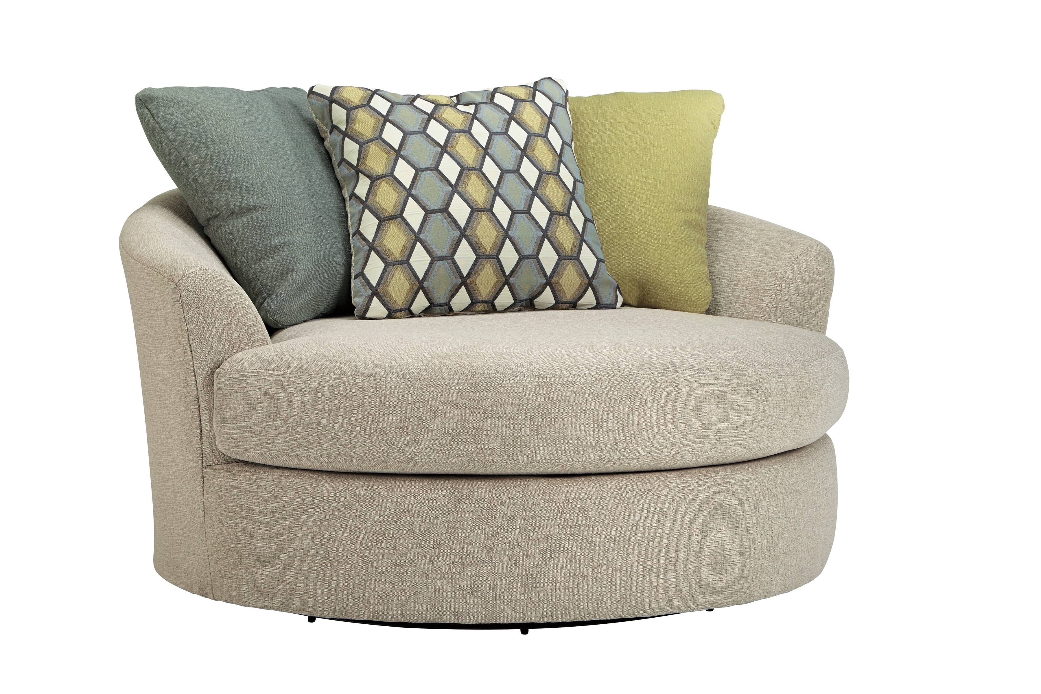 Furniture: Swivel Chairs For Living Room And Oversized Round In Cuddler Swivel Sofa Chairs (View 20 of 30)