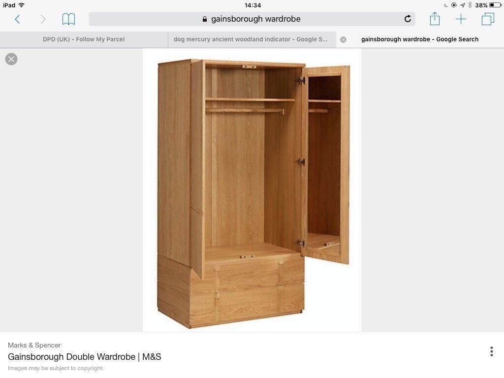 Gainsborough (marks And Spencer) Oak Double Wardrobe | In Hythe Intended For Marks And Spencer Wardrobes (View 8 of 15)