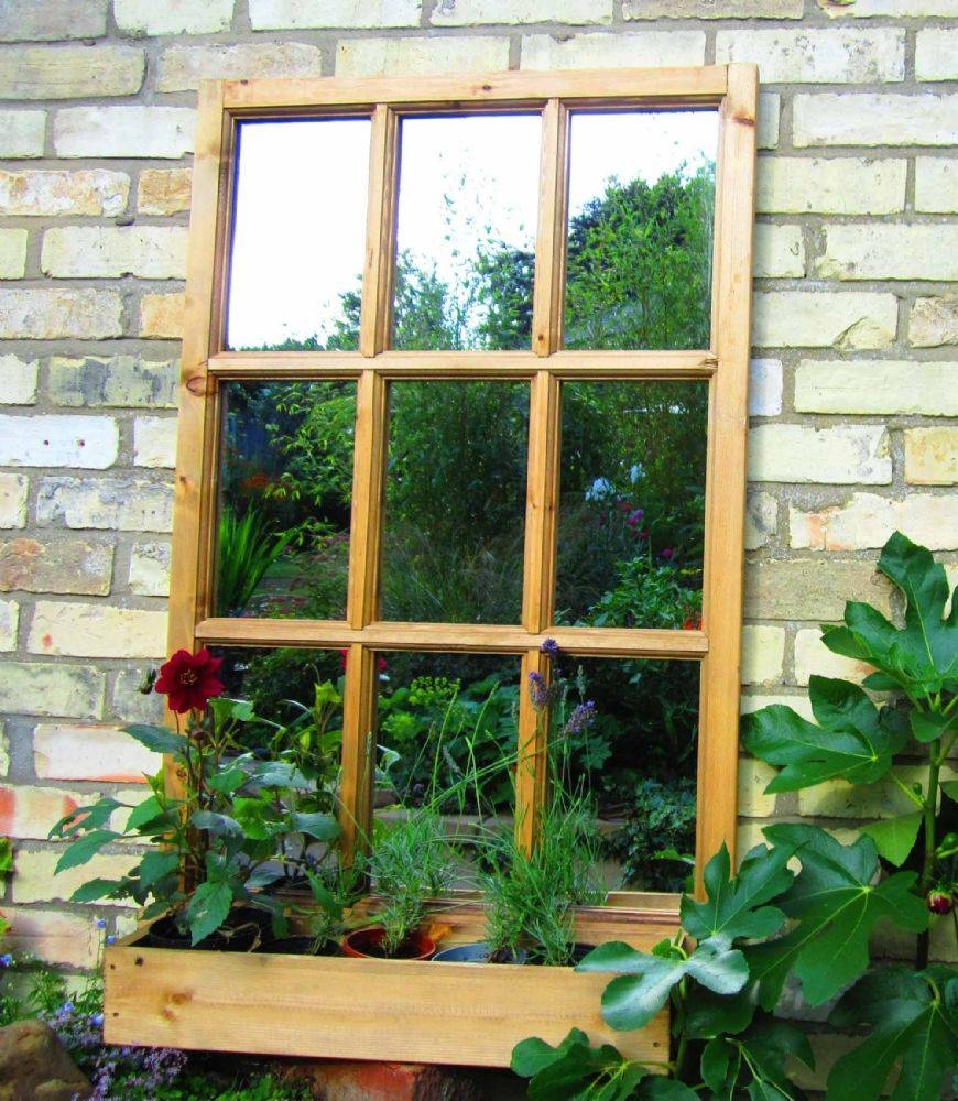 Georgian Window Illusion Garden Mirror With Regard To Garden Window Mirrors (Photo 1 of 25)