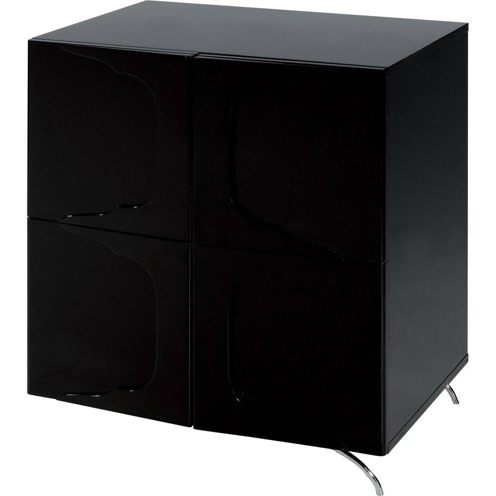 Gillmore Space High Gloss Black Square Sideboard – Gillmore Space Pertaining To Small Black Sideboards (Photo 1 of 30)