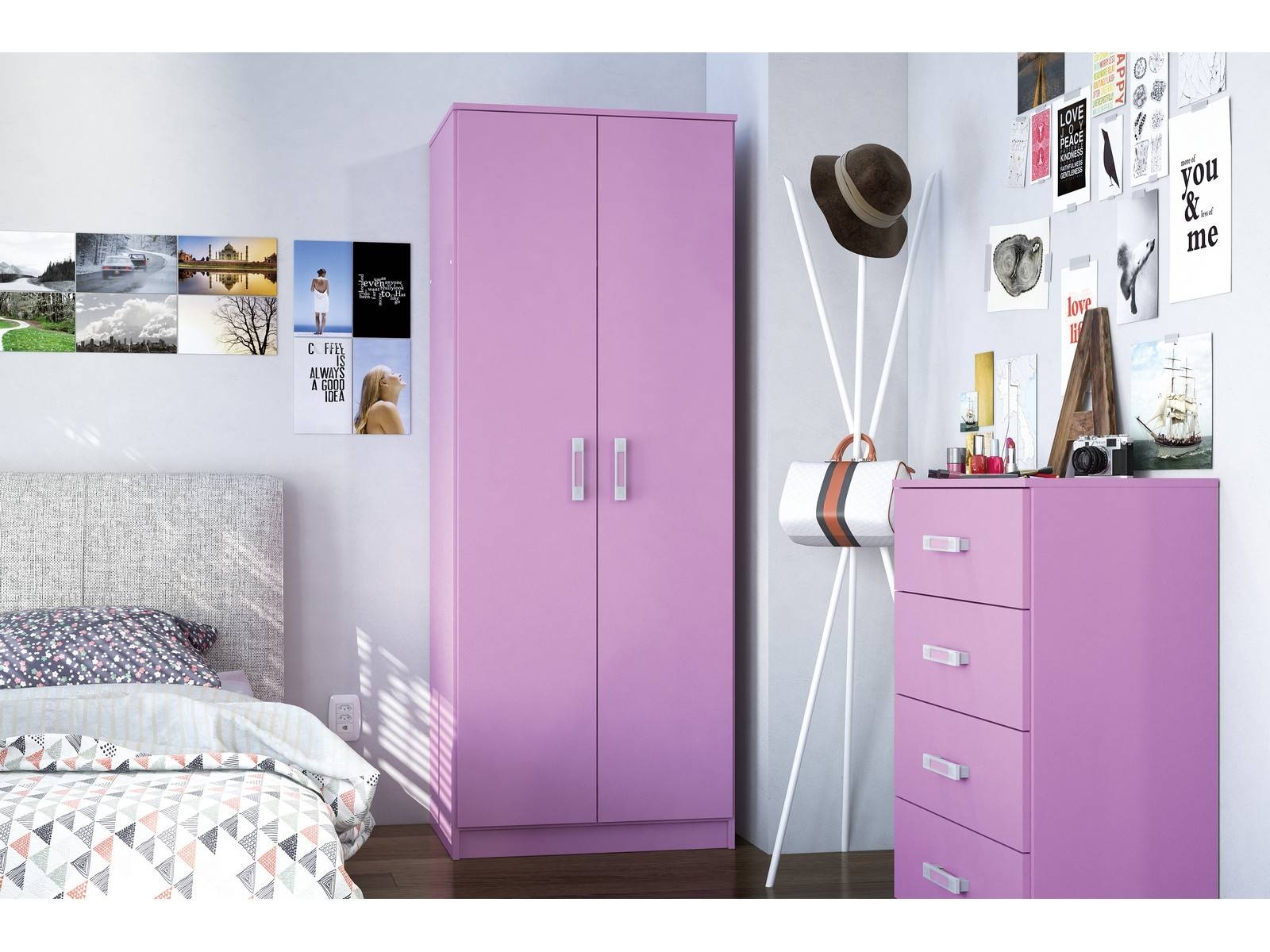 Featured Photo of 15 Best Pink High Gloss Wardrobes